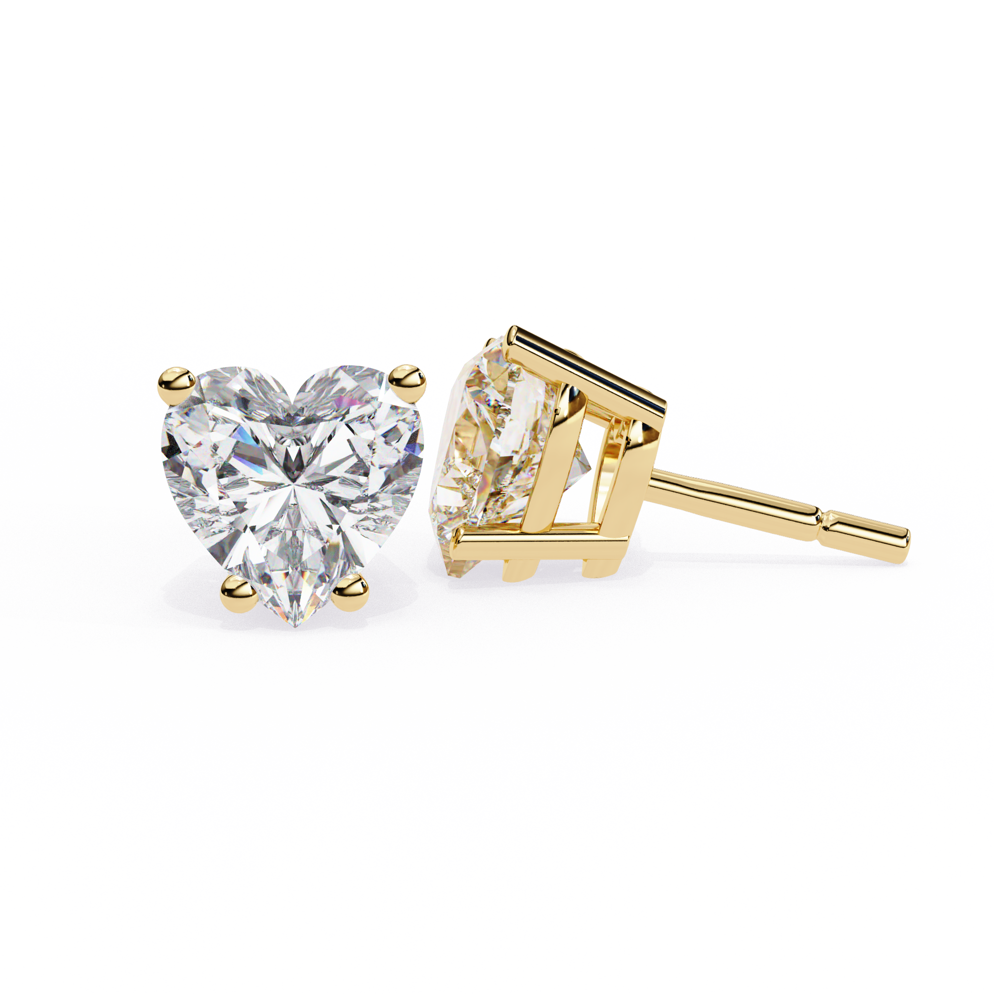 Heart of Brilliance 2.43 Carat E/VS1 Lab-Grown Diamond Stud Earrings
