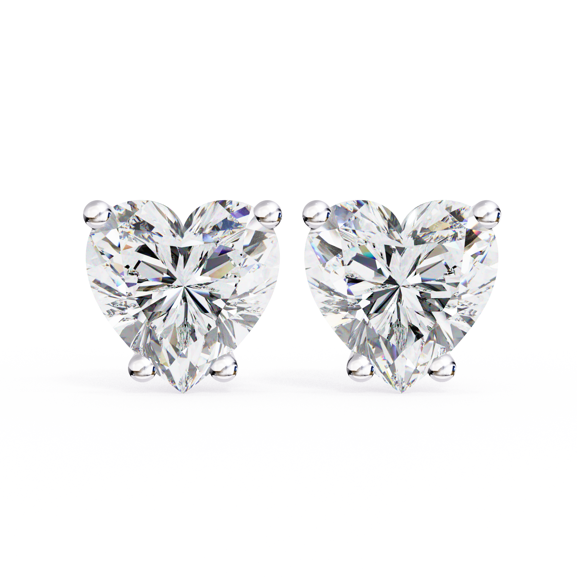 Solitairekart 2.43ct Heart-Cut Diamond Earrings