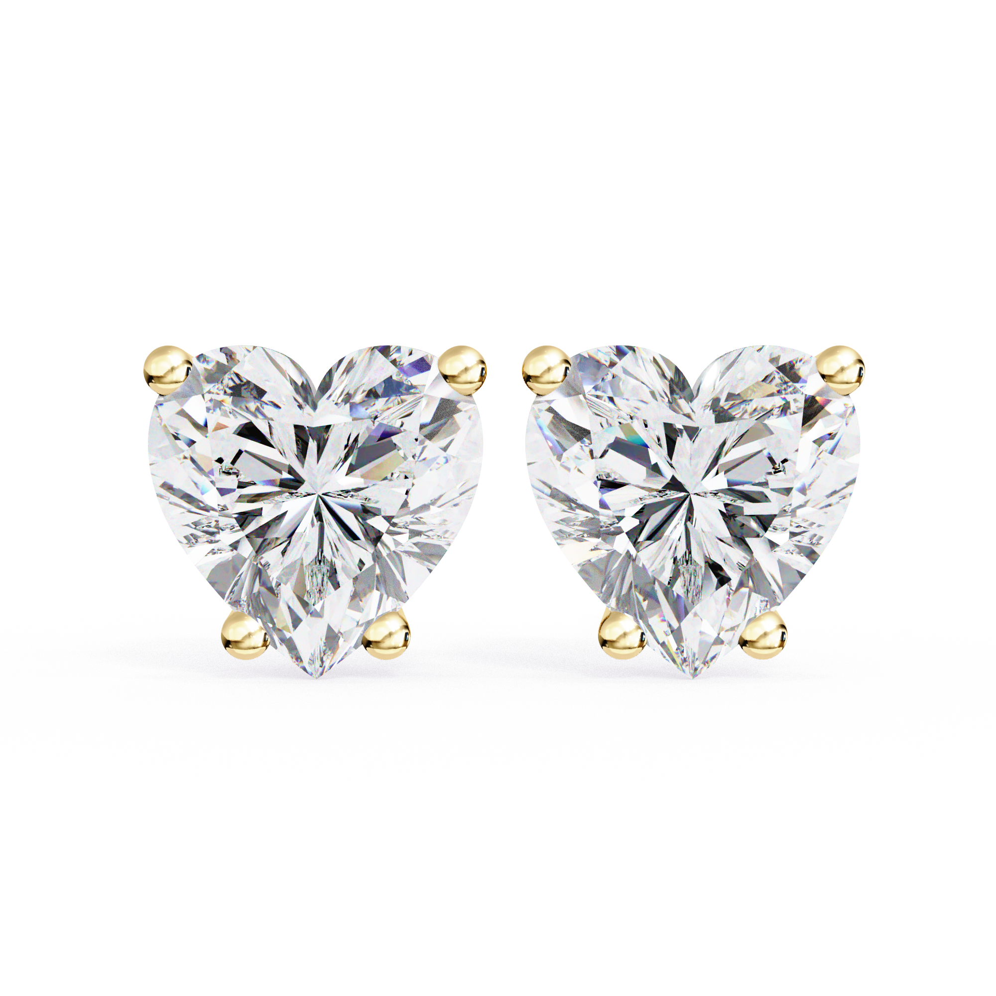 Heart of Brilliance 2.43 Carat E/VS1 Lab-Grown Diamond Stud Earrings