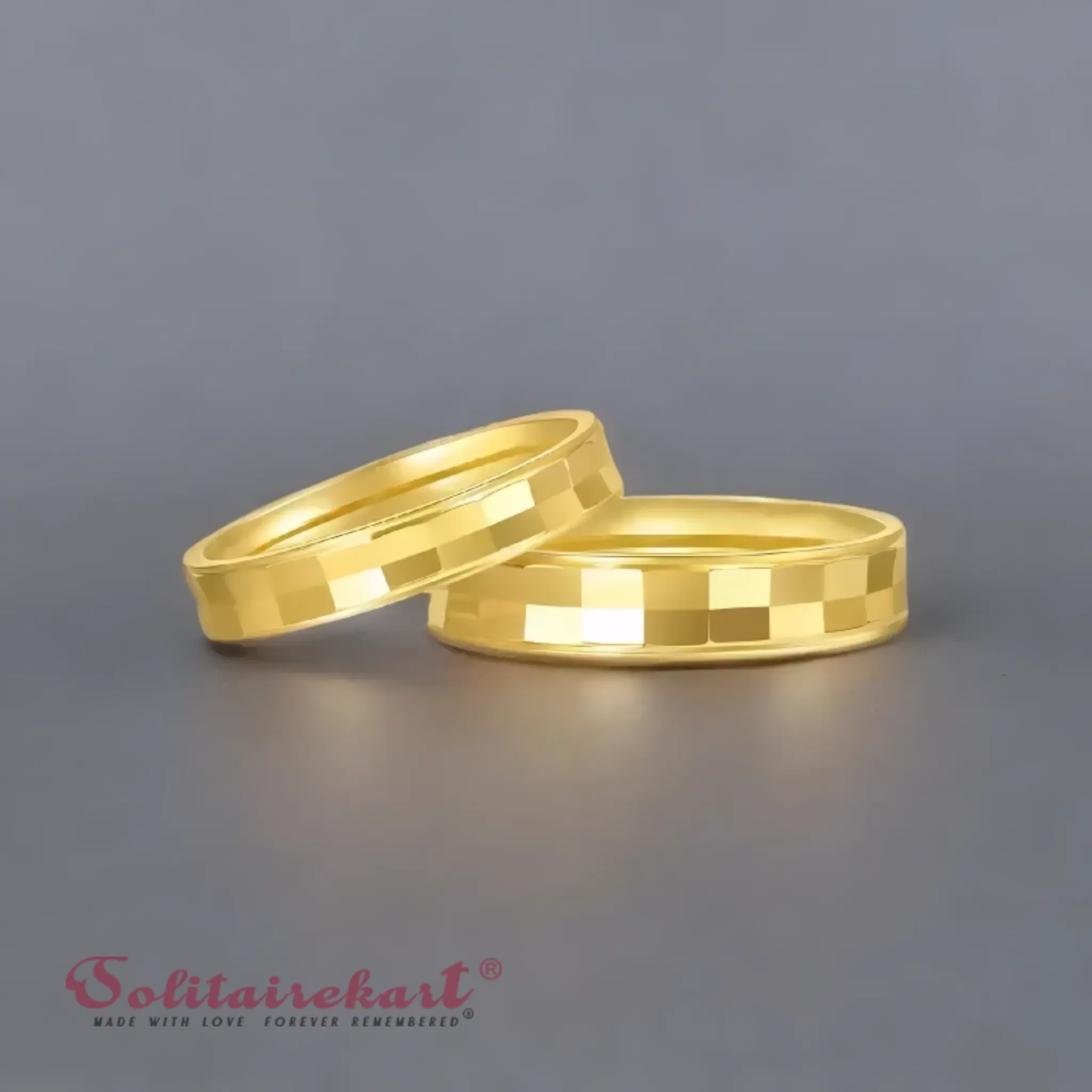 14K 3.93Grams Gold Couple Rings – Elegant Band Design