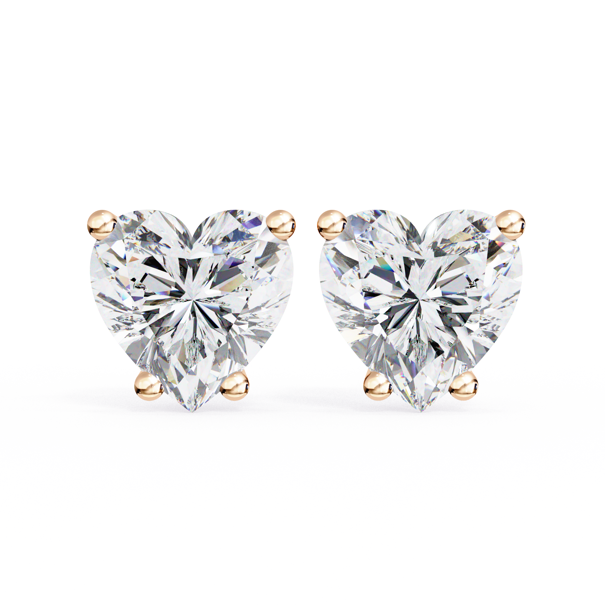 Heart of Brilliance 2.43 Carat E/VS1 Lab-Grown Diamond Stud Earrings