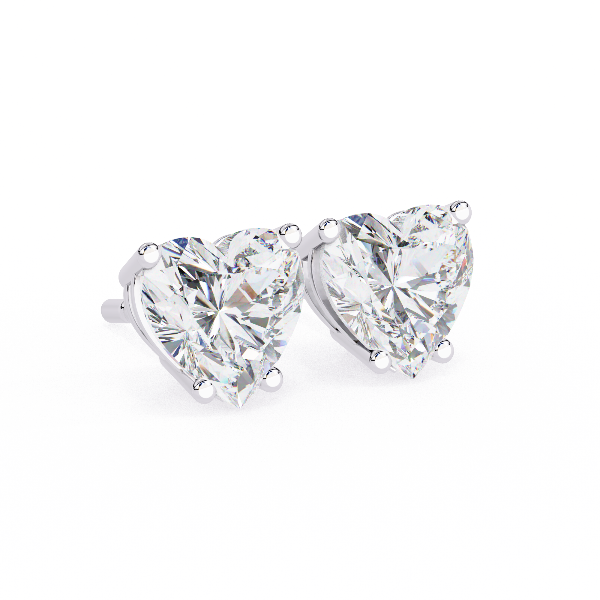 Heart of Brilliance 2.43 Carat E/VS1 Lab-Grown Diamond Stud Earrings