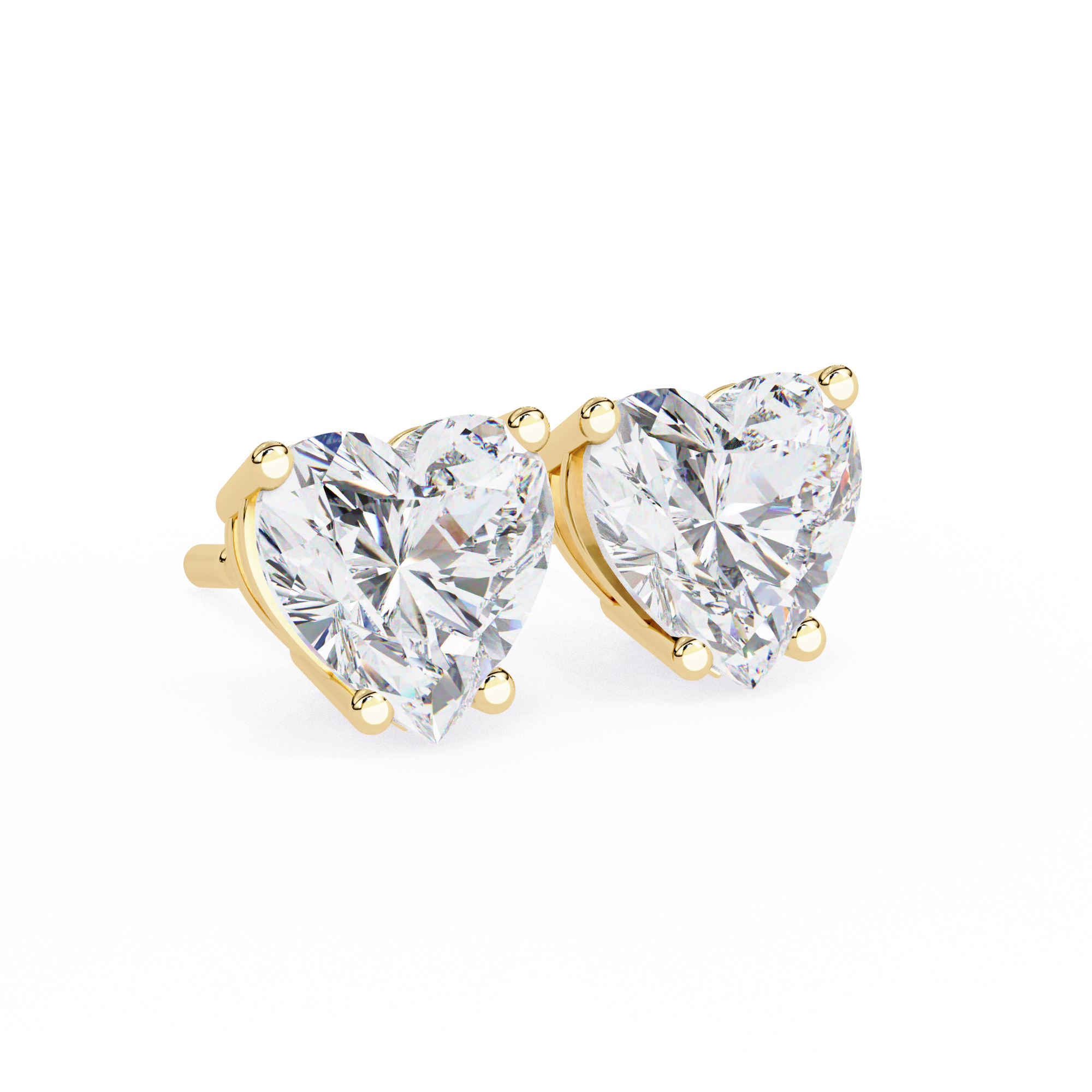 Solitairekart 2.43ct Heart-Cut Diamond Earrings