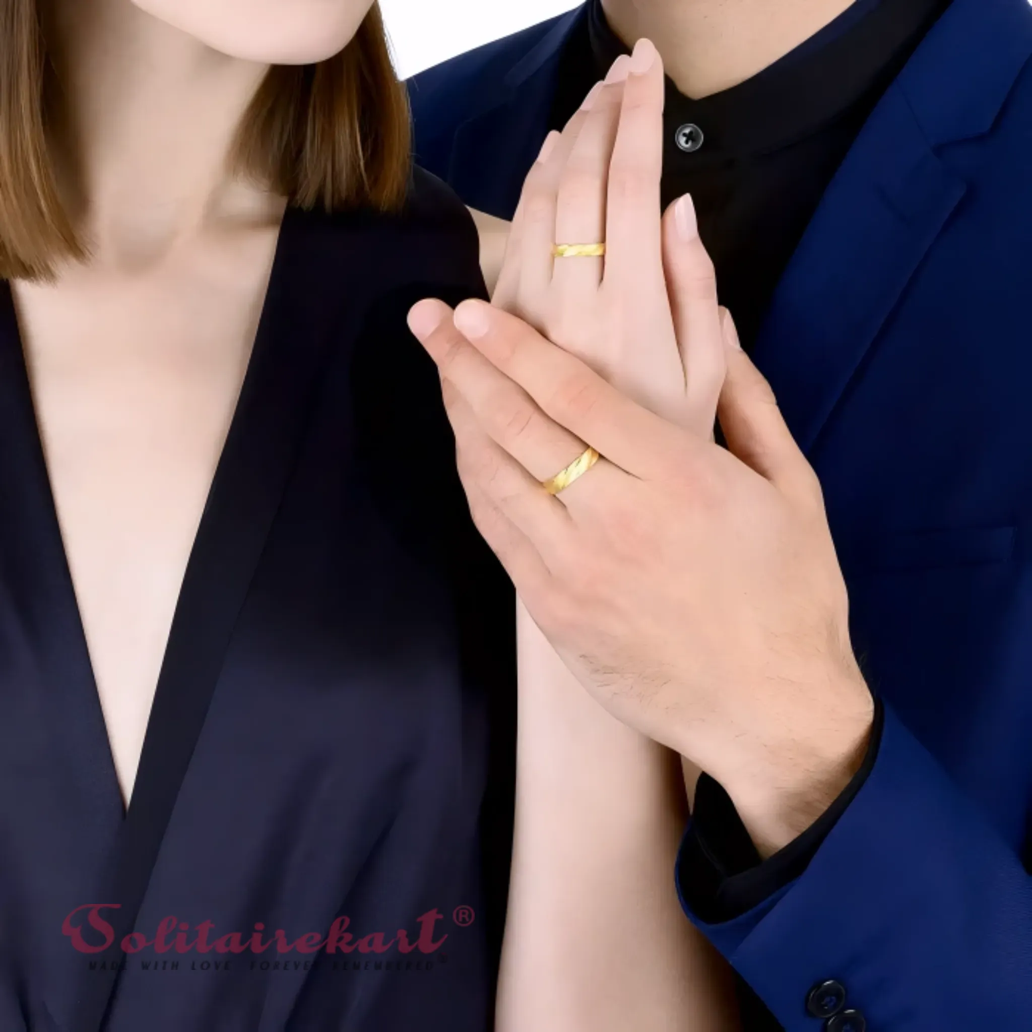 14K 5.20Grams Gold Couple Rings – Elegant Band Design