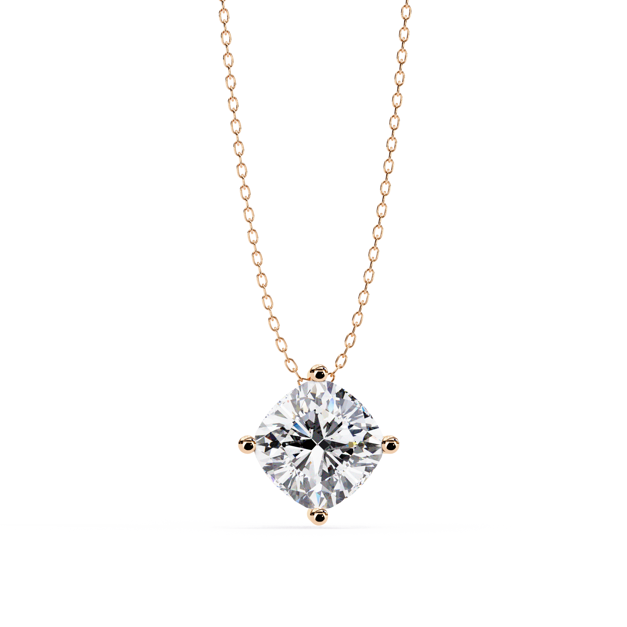 2.32 Carat Cushion Cut Lab-Grown Diamond Pendant Necklace – E Color VS2 Clarity