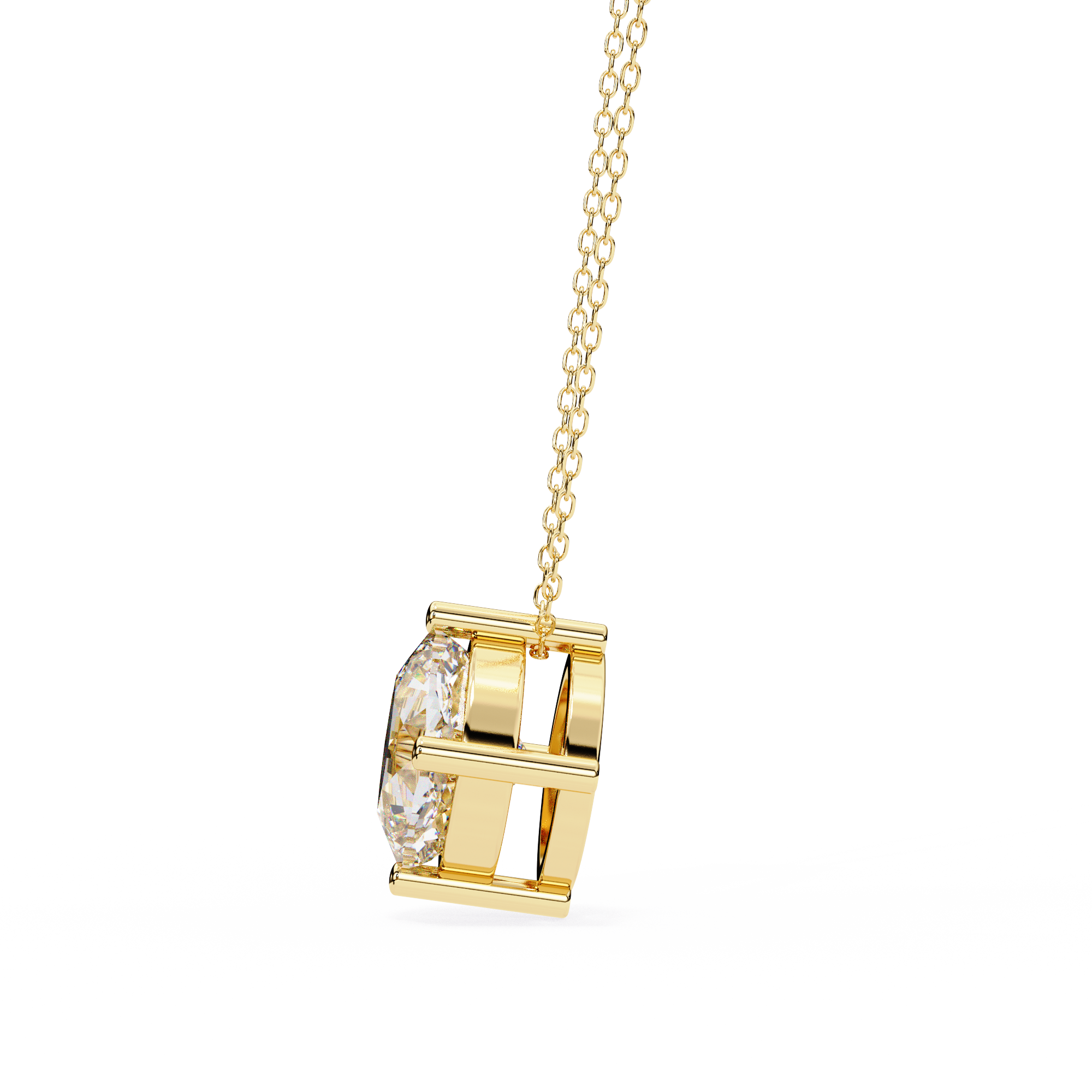 2.32 Carat Cushion Cut Lab-Grown Diamond Pendant Necklace – E Color VS2 Clarity
