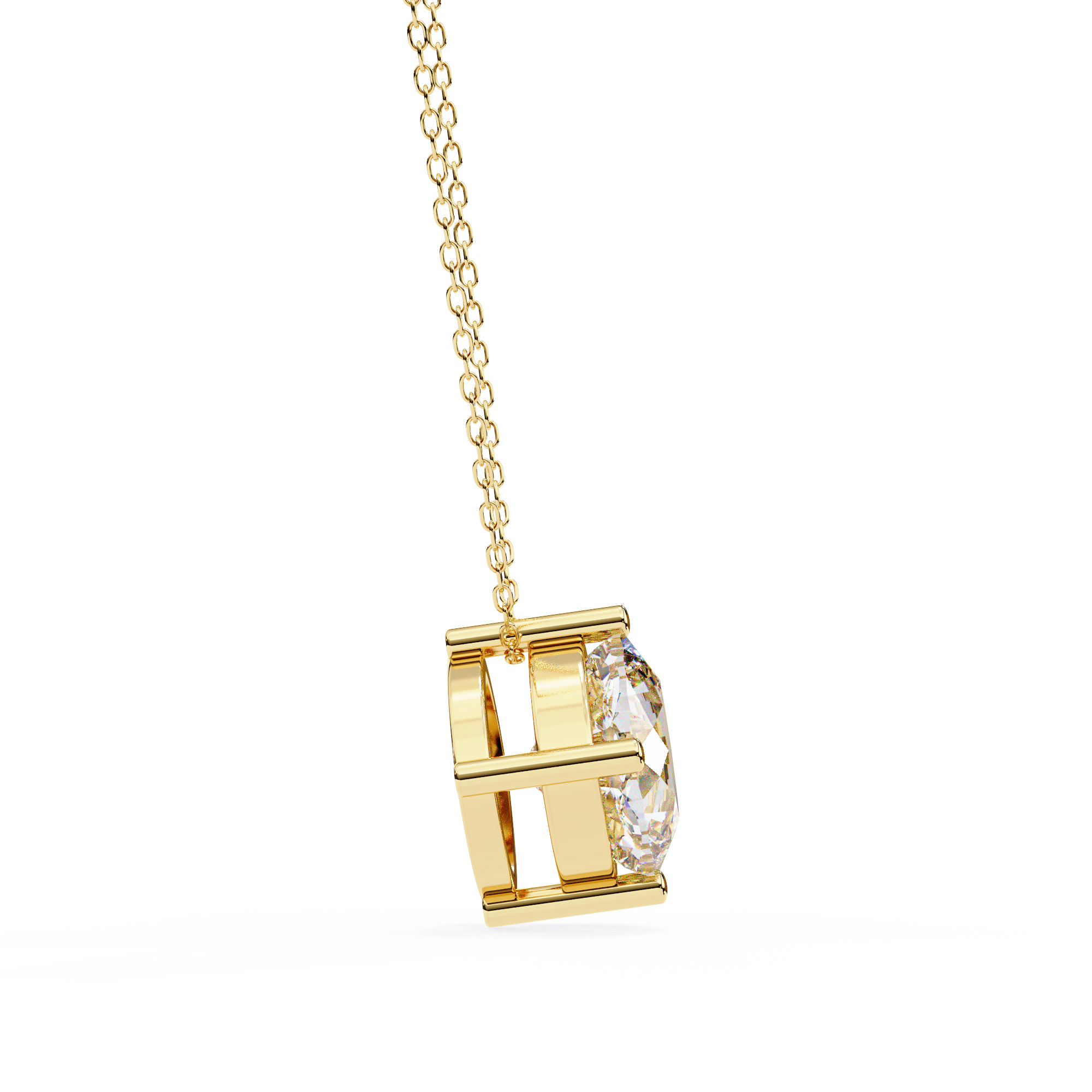 2.32 Carat Cushion Cut Lab-Grown Diamond Pendant Necklace – E Color VS2 Clarity