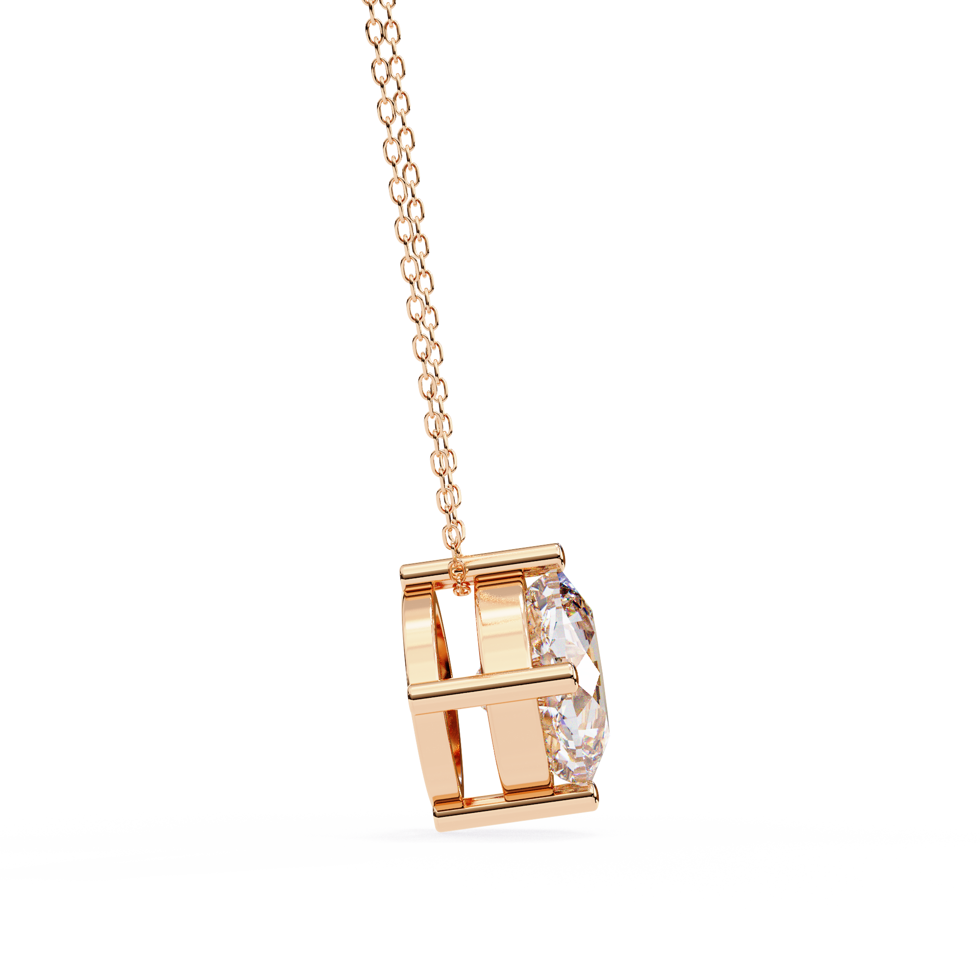 2.32 Carat Cushion Cut Lab-Grown Diamond Pendant Necklace – E Color VS2 Clarity