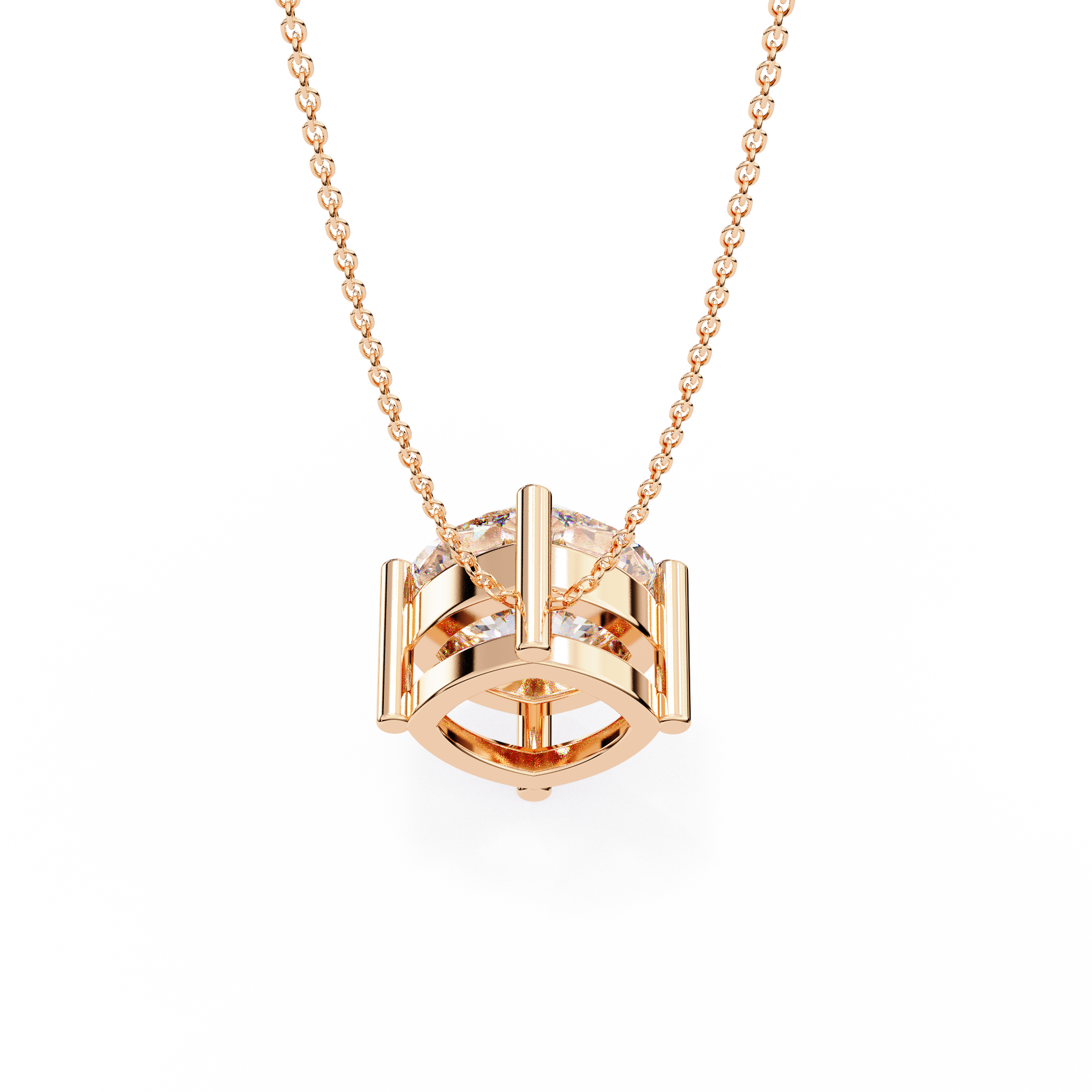 2.32 Carat Cushion Cut Lab-Grown Diamond Pendant Necklace – E Color VS2 Clarity