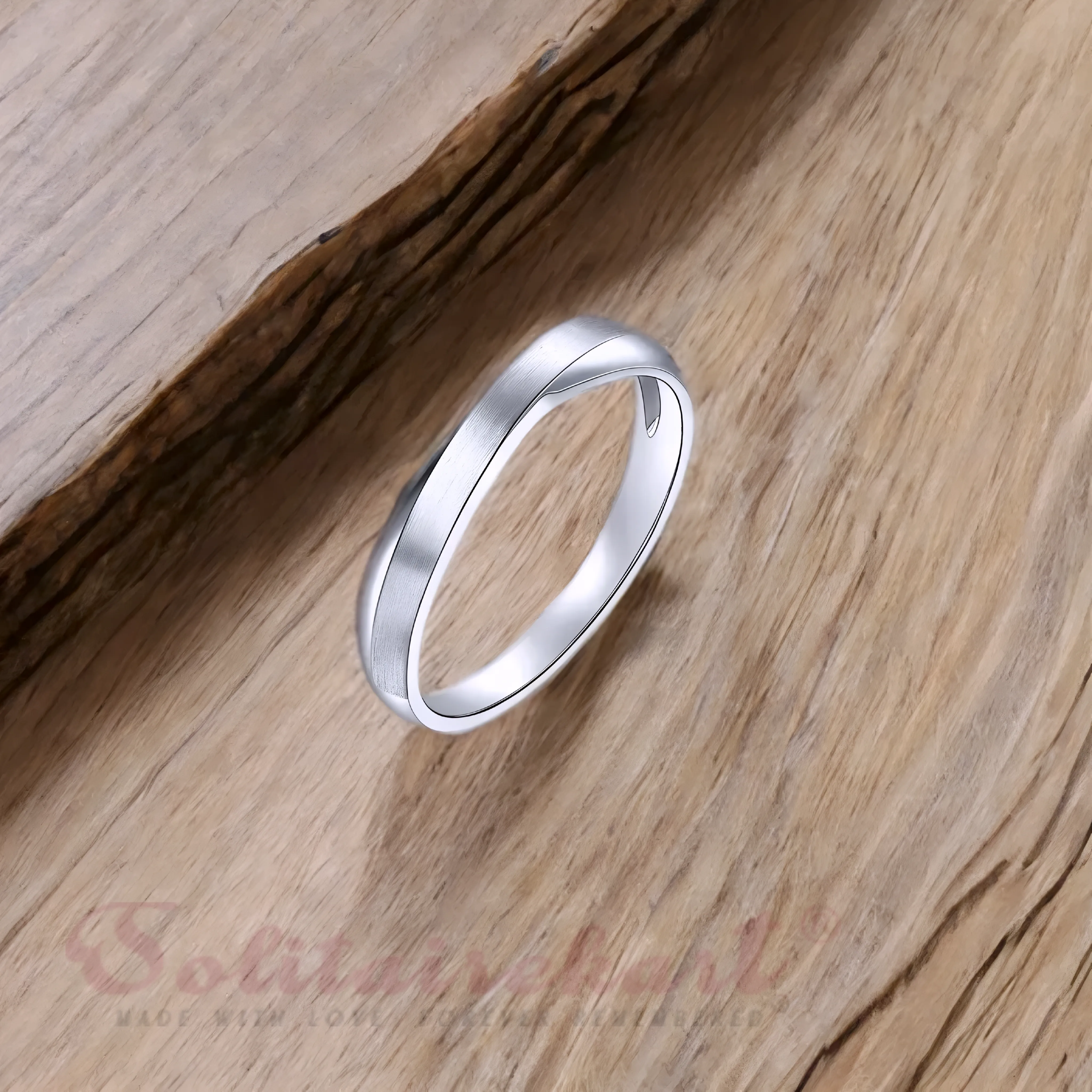 Solitairekart Platinum Cross Style Band Ring 3.518gm For Unisex.