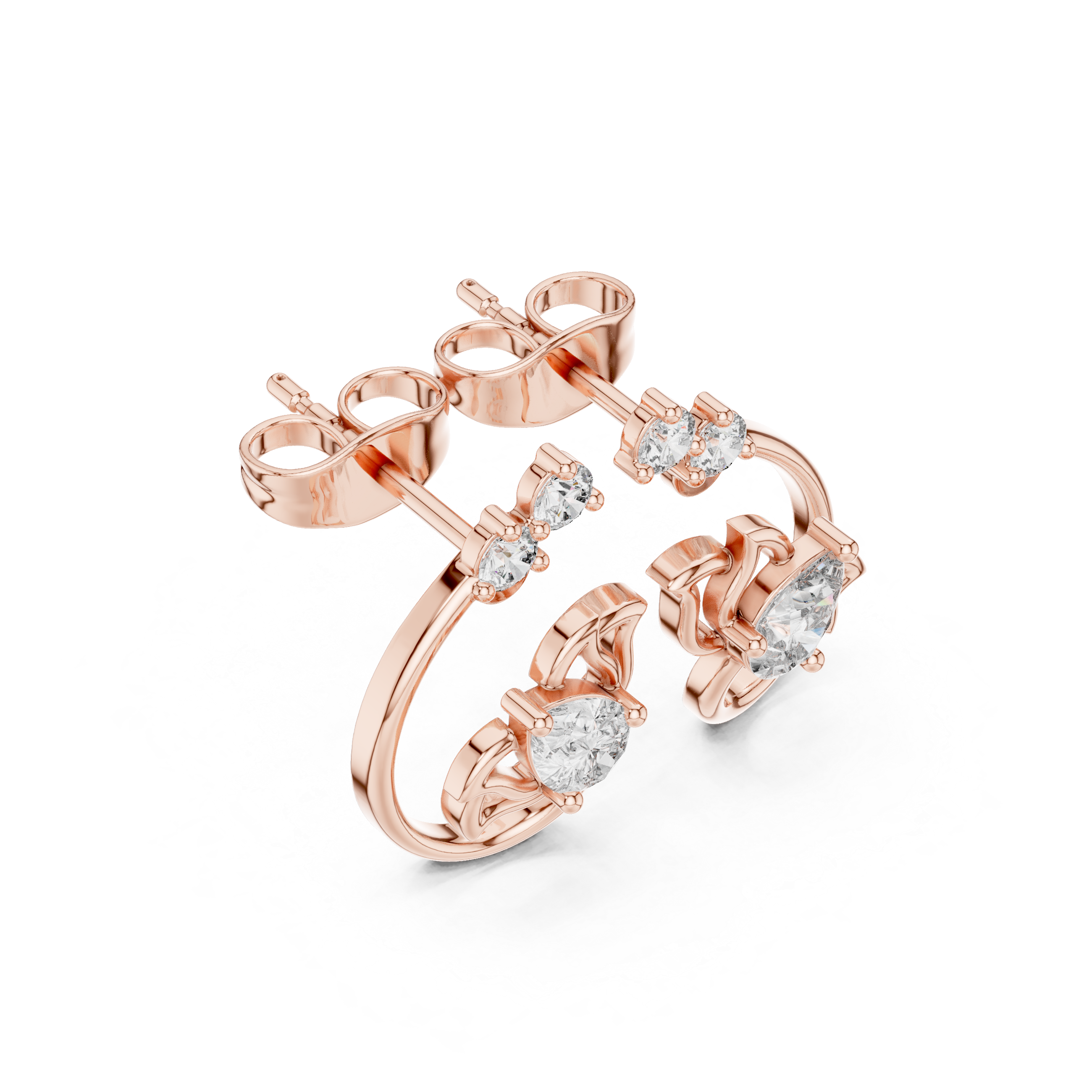 0.62ct I/VS1 Natural Diamond Stud Earrings – Brilliant Shine