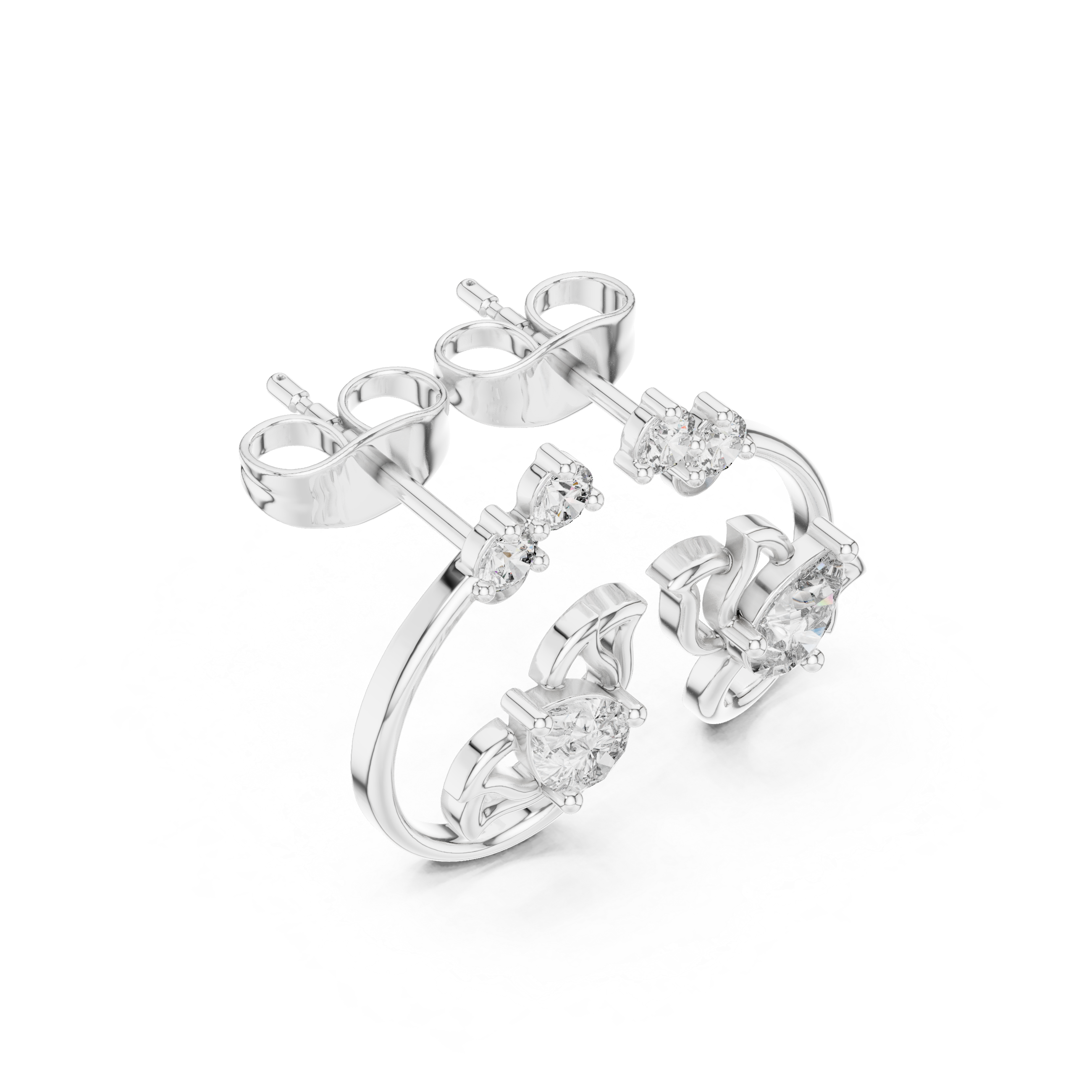 0.62ct I/VS1 Natural Diamond Stud Earrings – Brilliant Shine