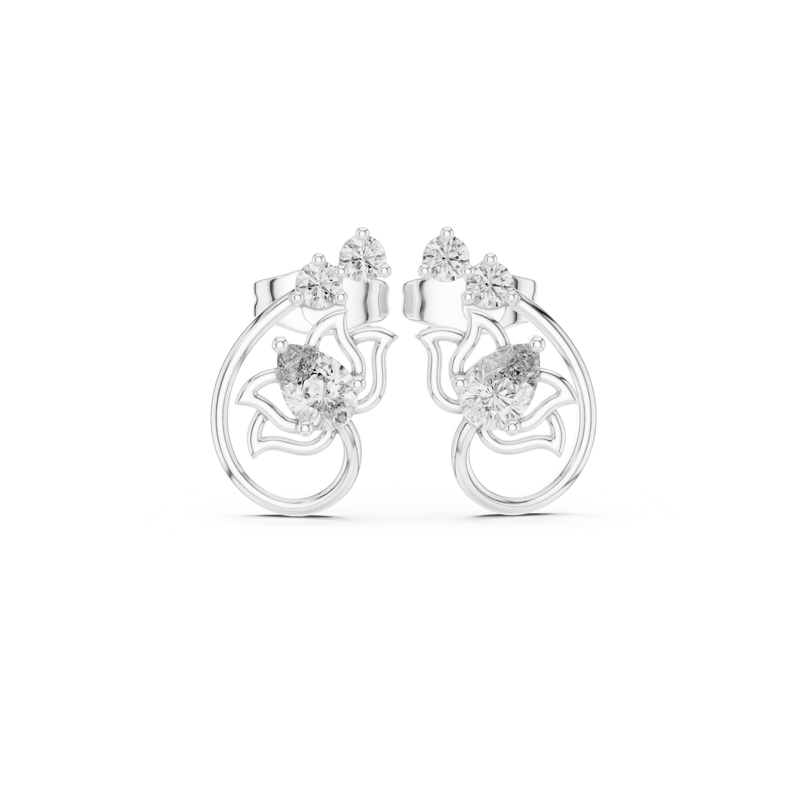 0.62ct I/VS1 Natural Diamond Stud Earrings – Brilliant Shine