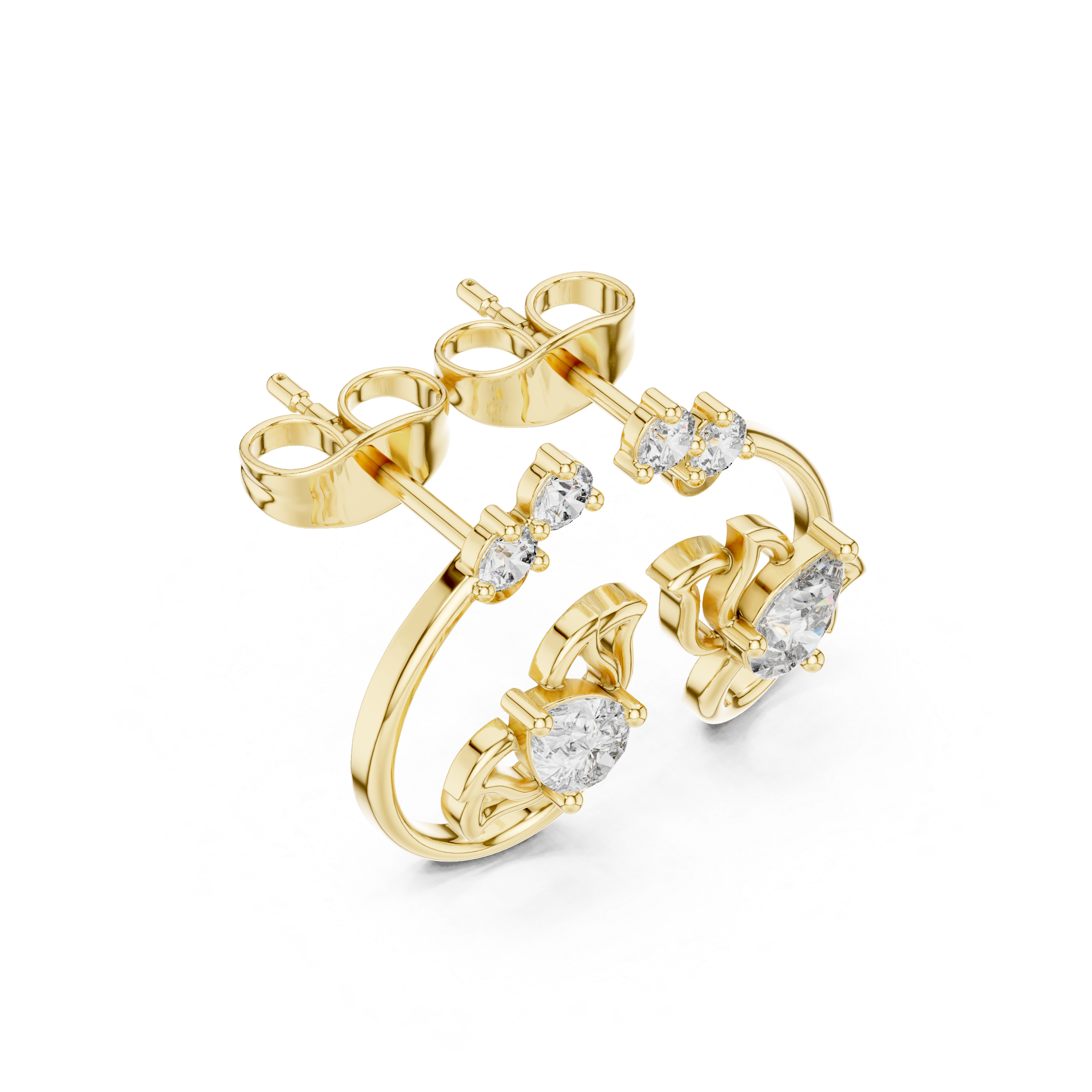 0.62ct I/VS1 Natural Diamond Stud Earrings – Brilliant Shine