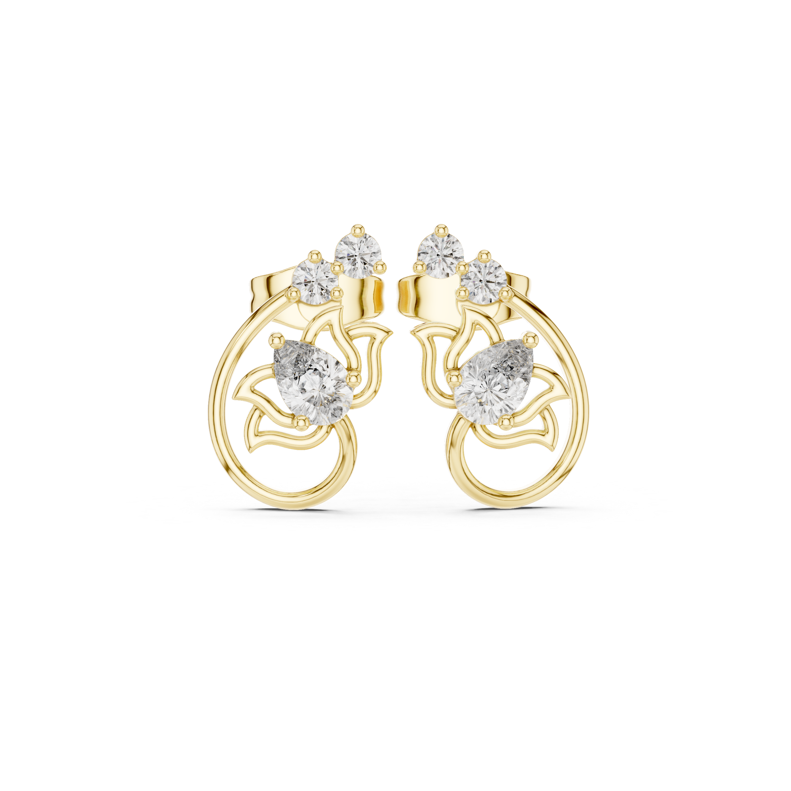 0.62ct I/VS1 Natural Diamond Stud Earrings – Brilliant Shine