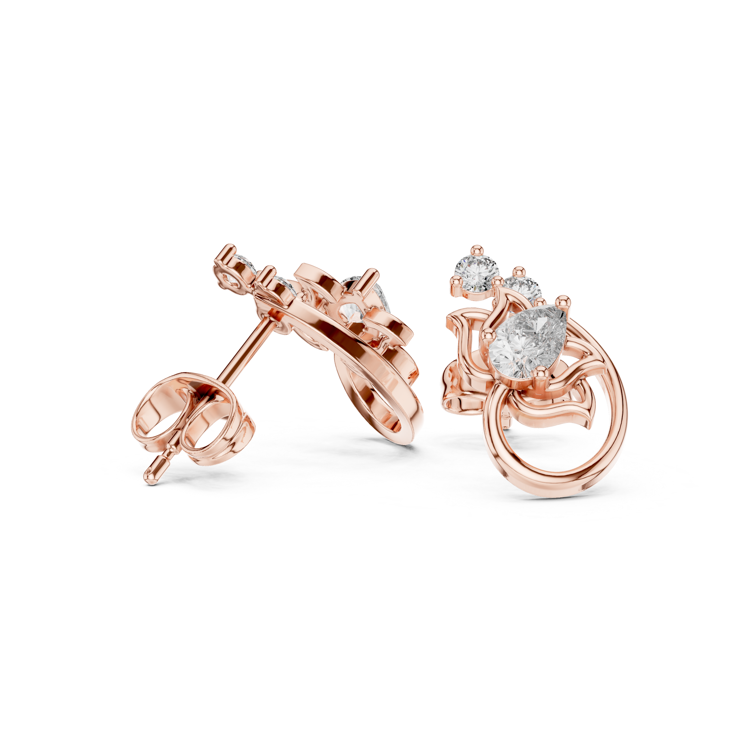 0.62ct I/VS1 Natural Diamond Stud Earrings – Brilliant Shine