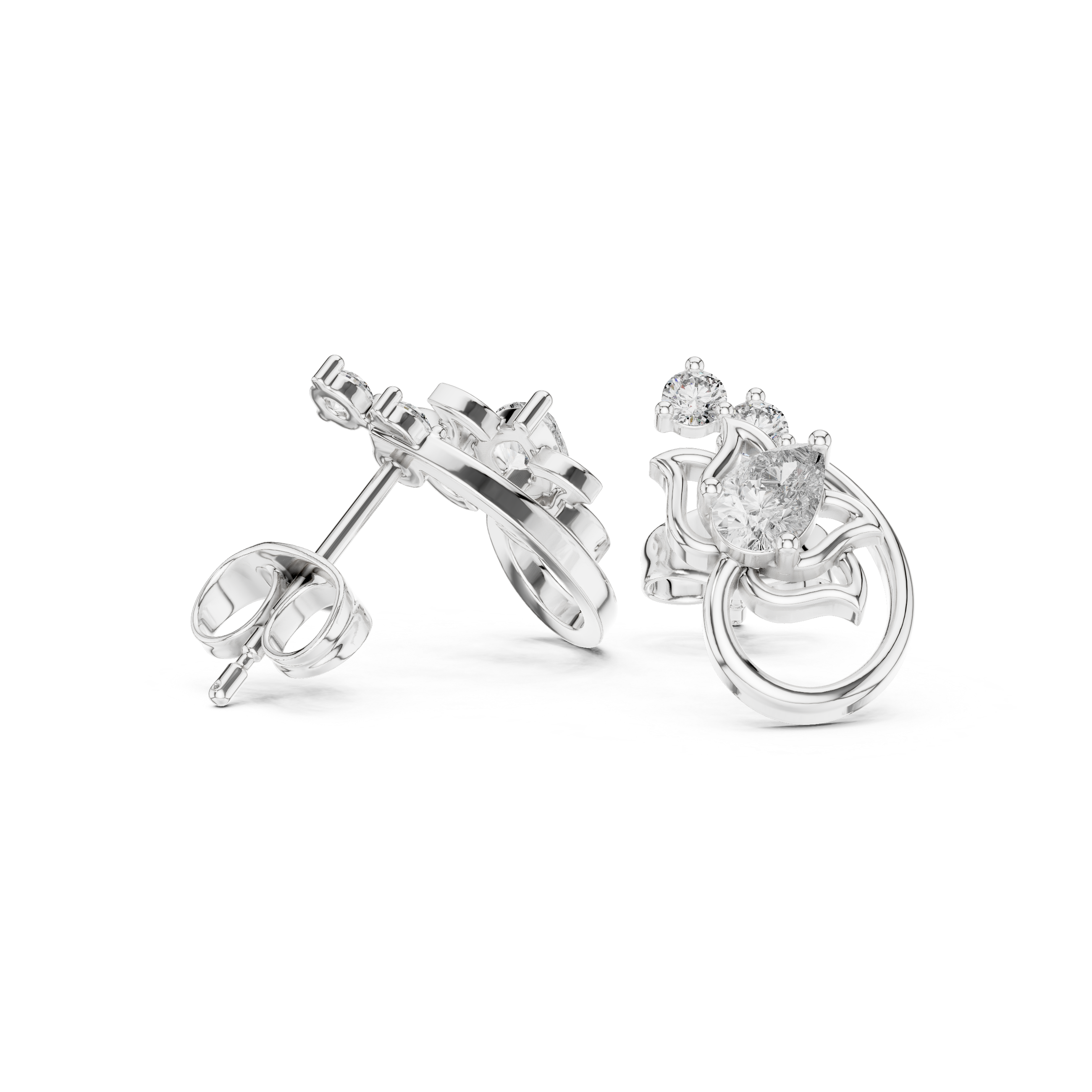 0.62ct I/VS1 Natural Diamond Stud Earrings – Brilliant Shine