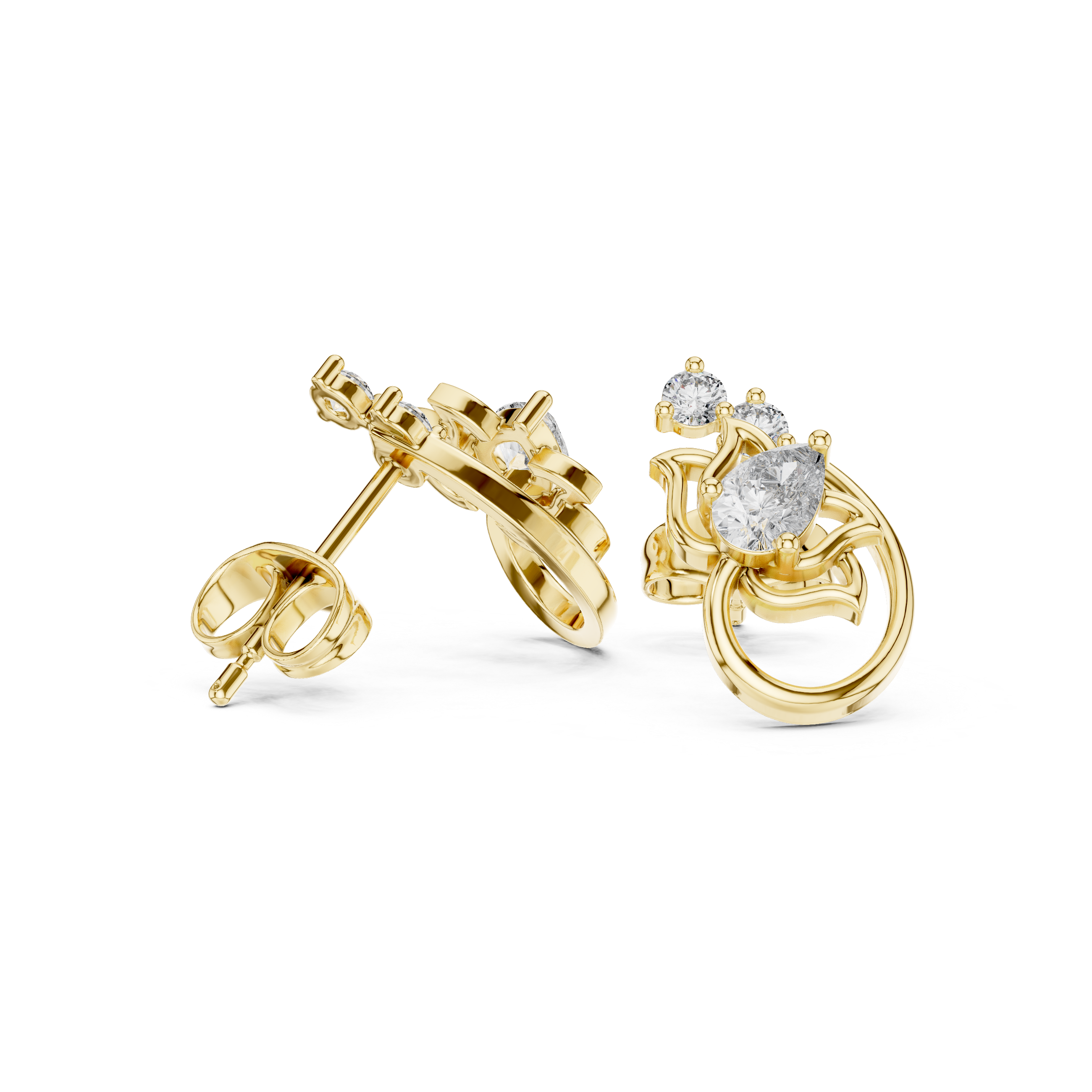 0.62ct I/VS1 Natural Diamond Stud Earrings – Brilliant Shine