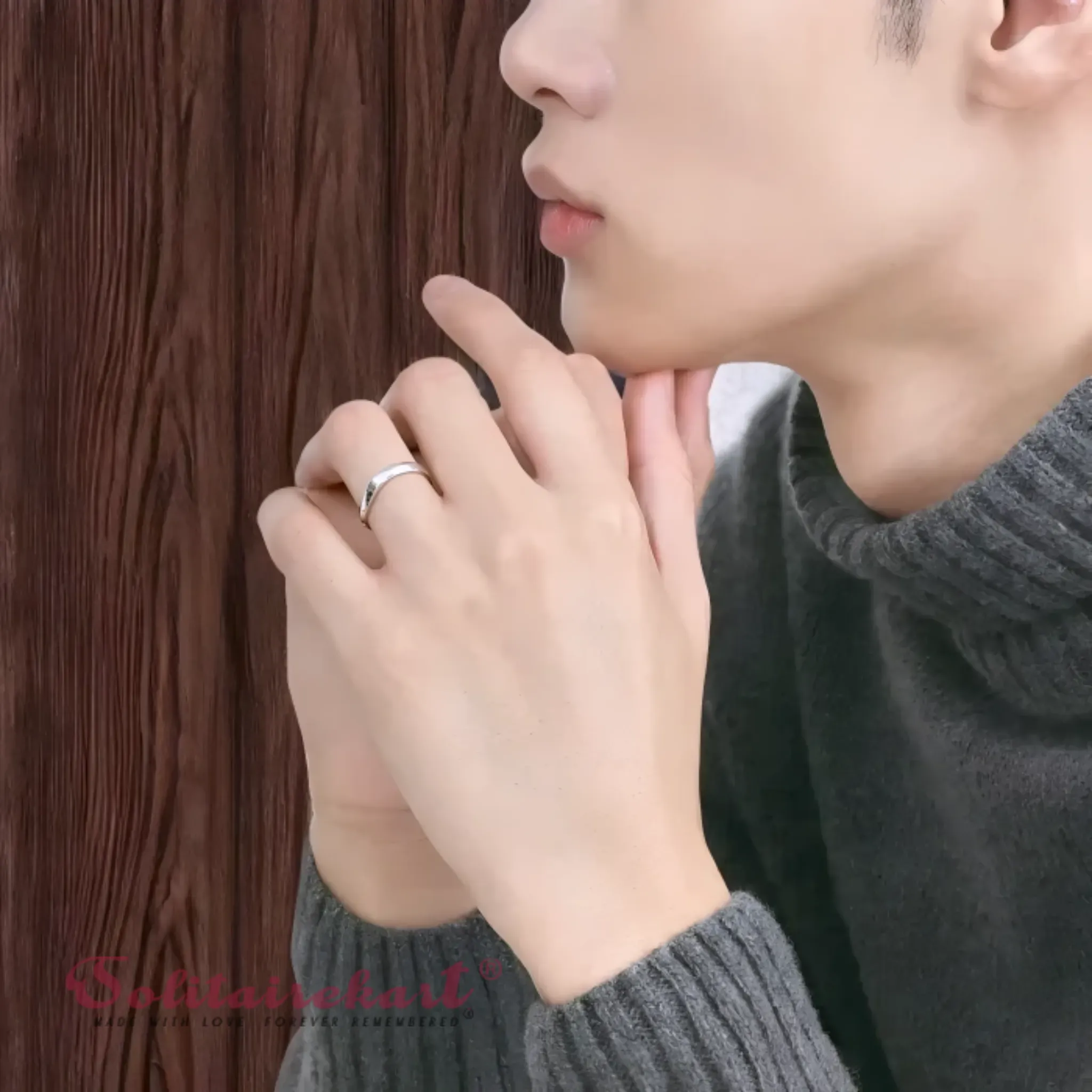 Solitairekart Platinum Band Ring 4.791gm Weight For Unisex.