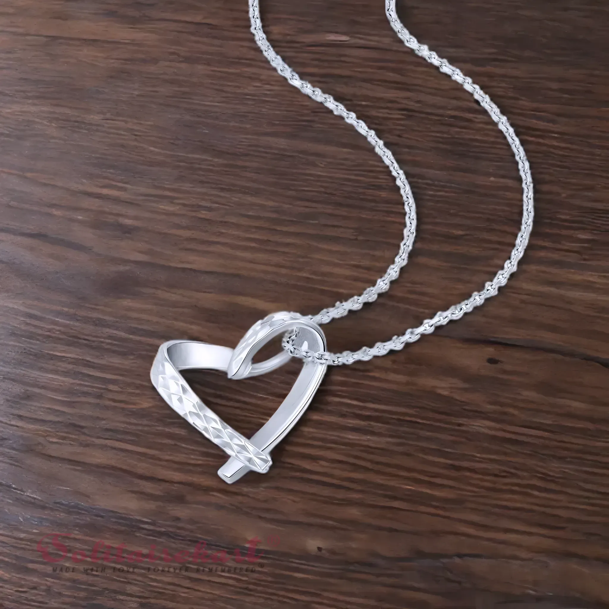 Solitairekart Resemble A Ribbon Platinum Pendant 1.497gm Weight For Woman.