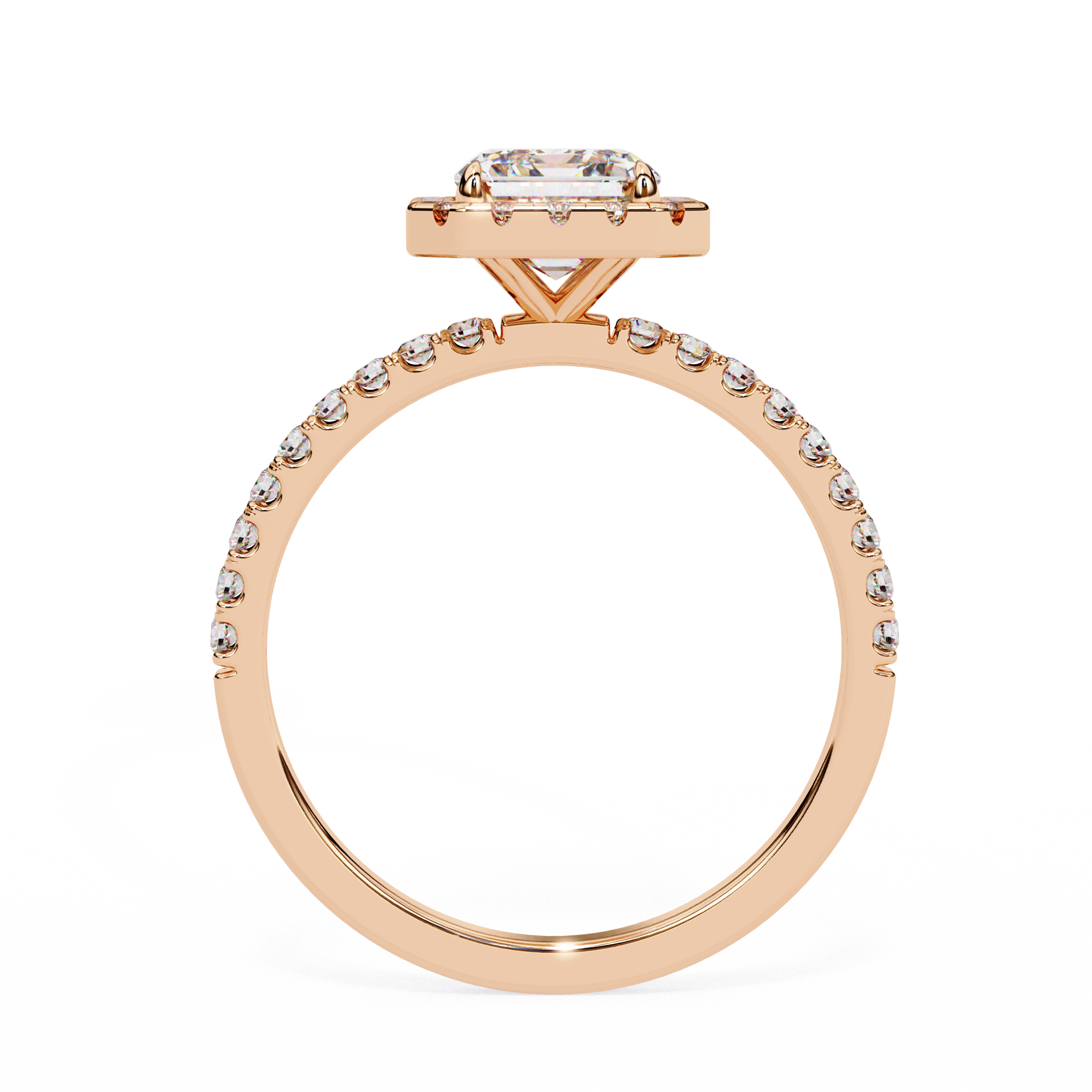 2.14 CT Radiant Cut Lab Diamond Halo Ring – Vintage Style