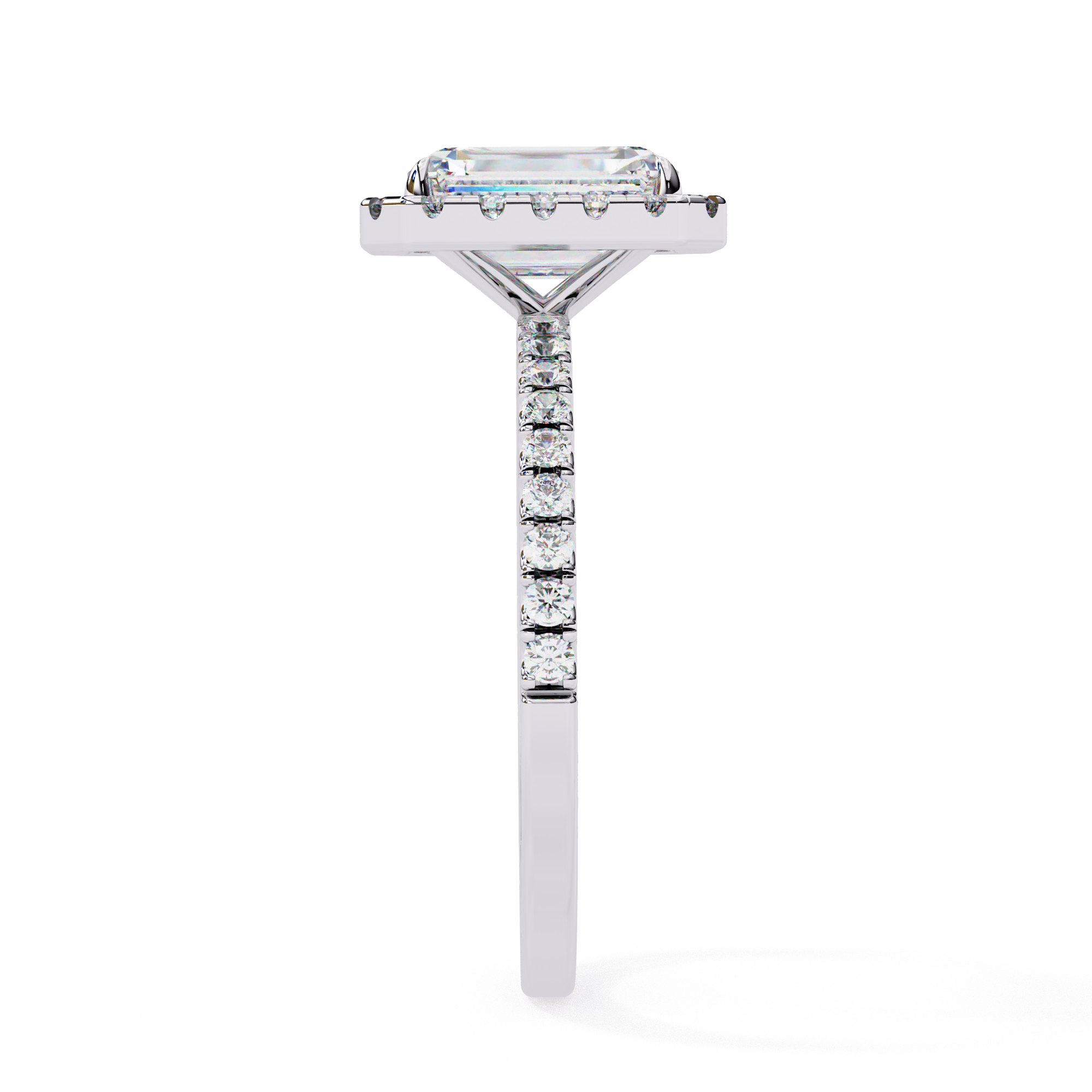 2.14 CT Radiant Cut Lab Diamond Halo Ring – Vintage Style