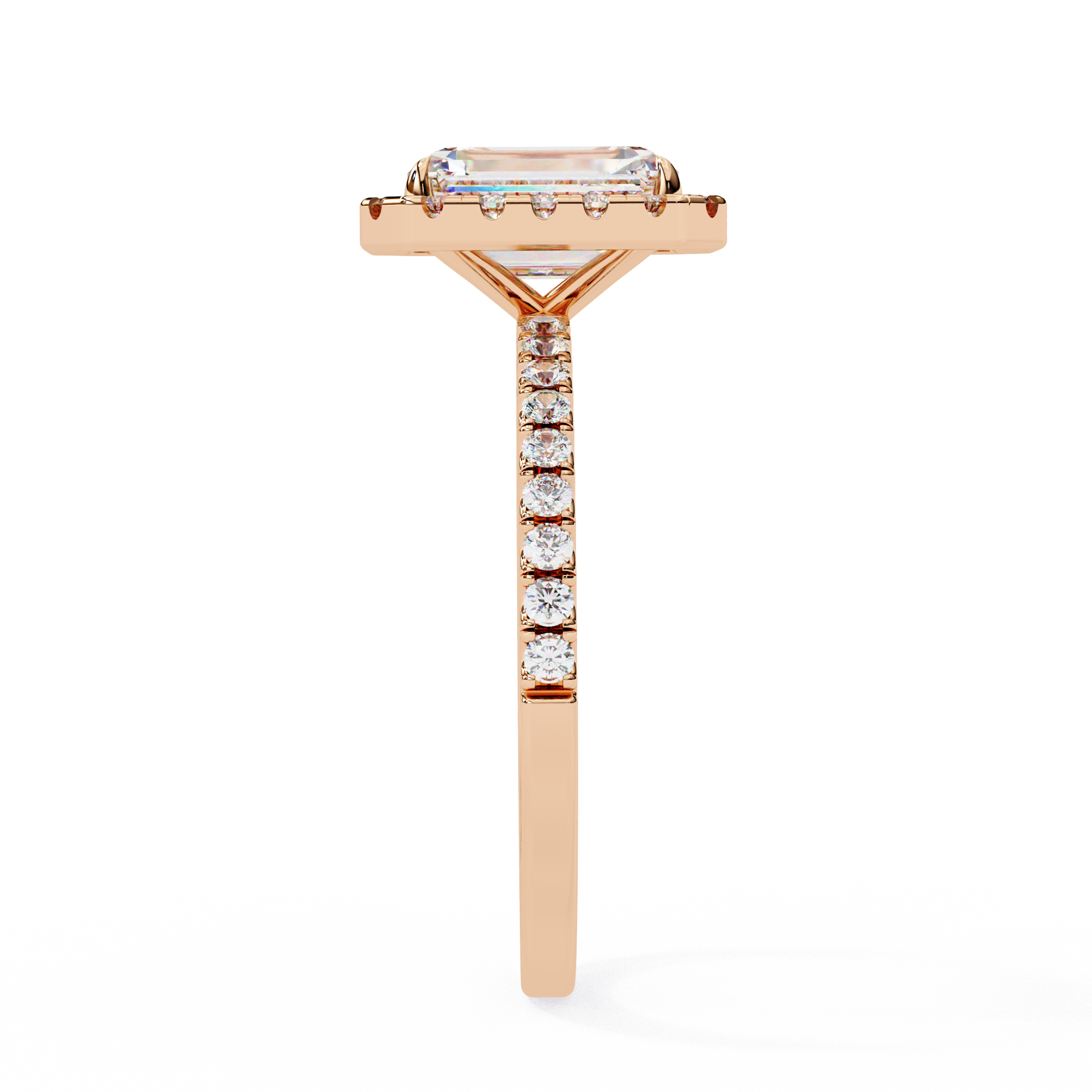 2.01 CT Emerald Cut Lab Diamond Halo Ring – Vintage Style