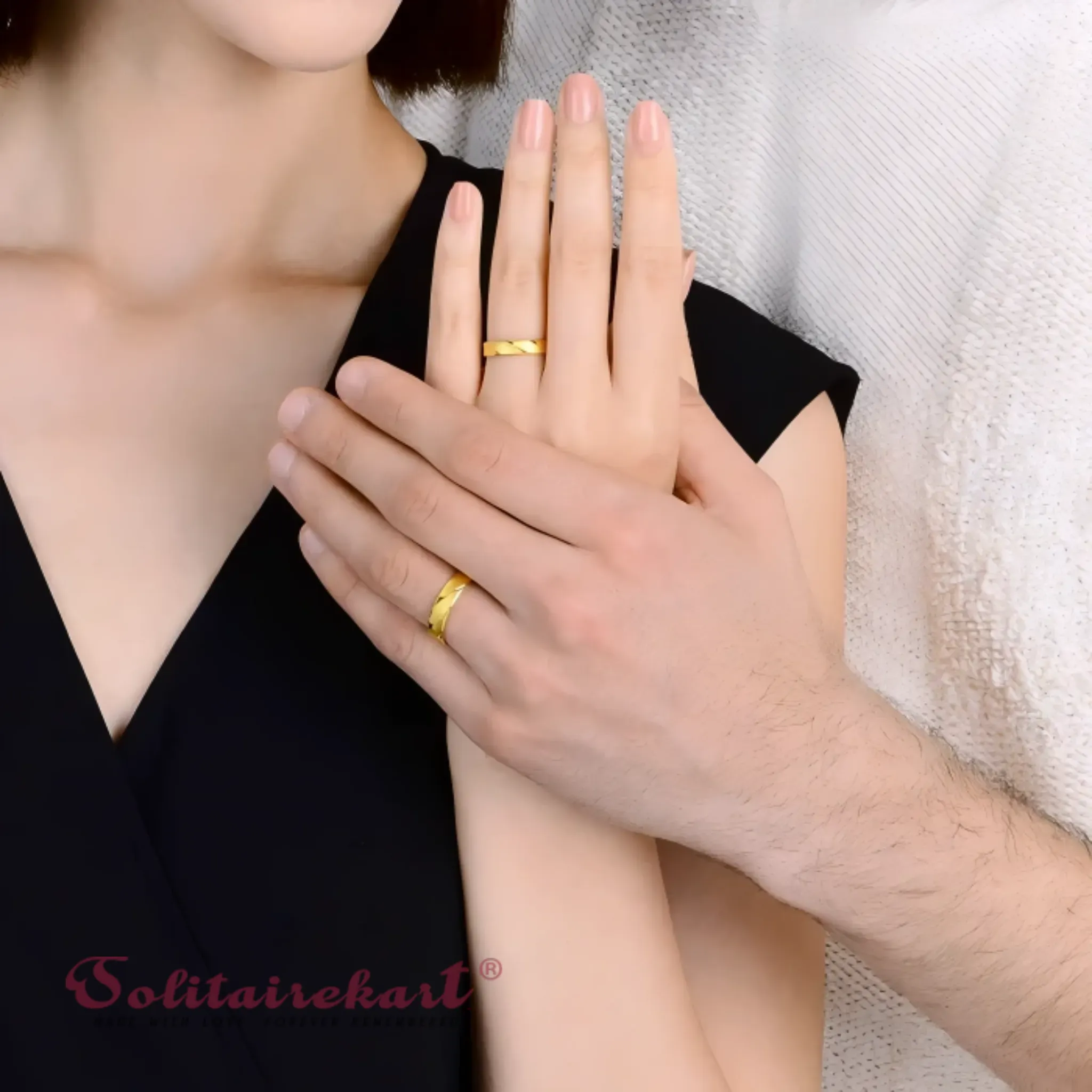 14K 5.28Grams Gold Couple Rings – Elegant Band Design