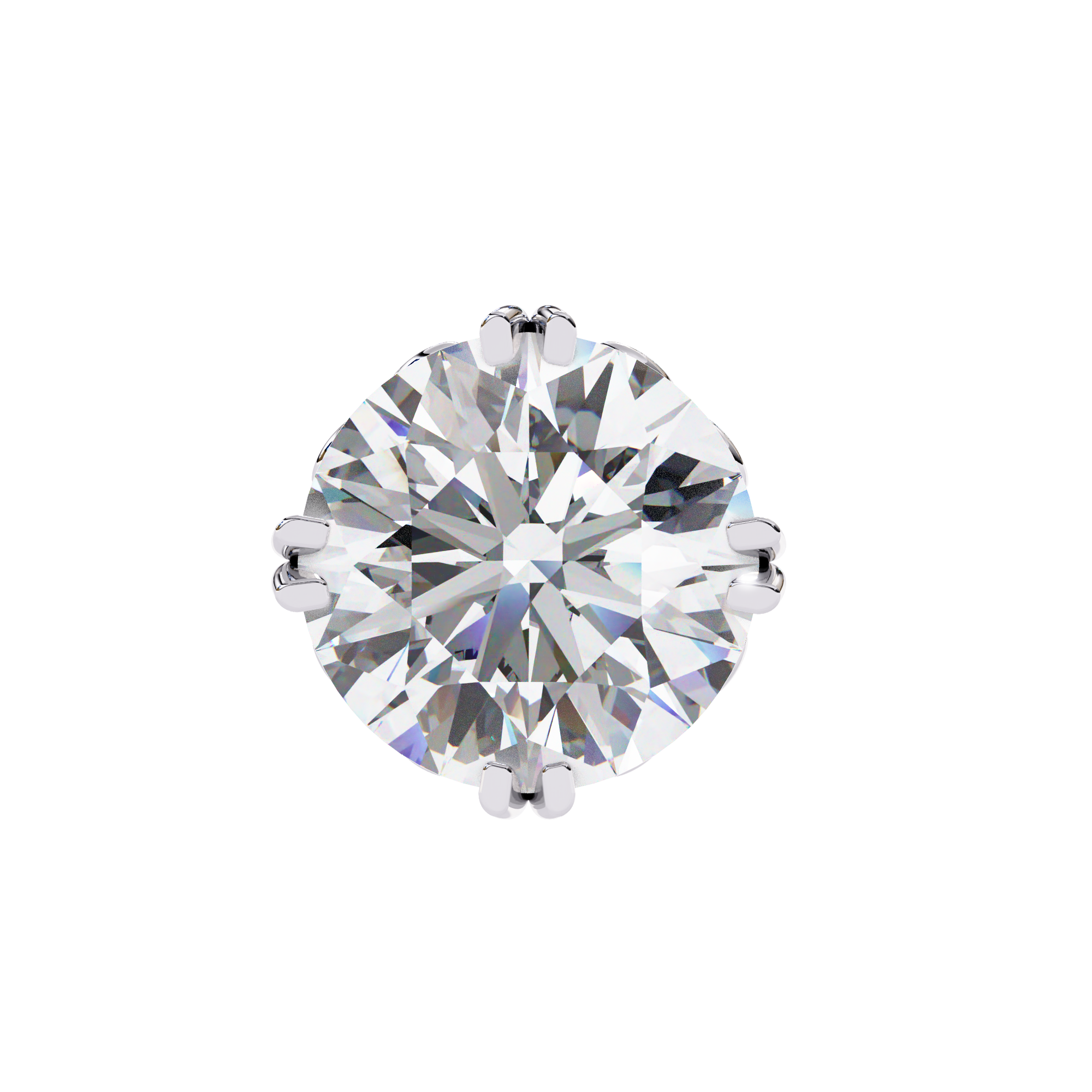 Pure Brilliance 2.57 Carat E Color VVS2 Round Lab Grown Diamond Stud Earrings