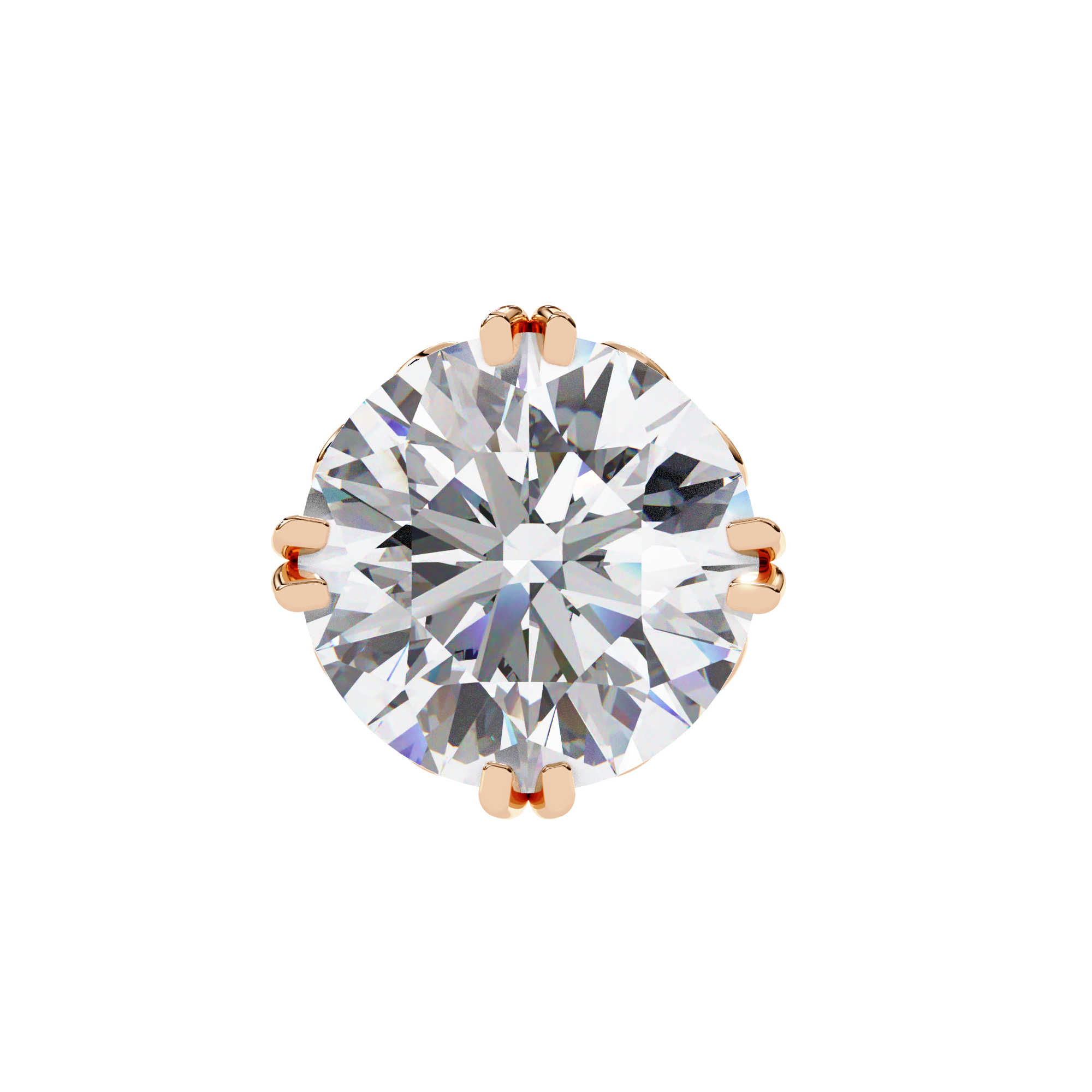 Pure Brilliance 2.57 Carat E Color VVS2 Round Lab Grown Diamond Stud Earrings