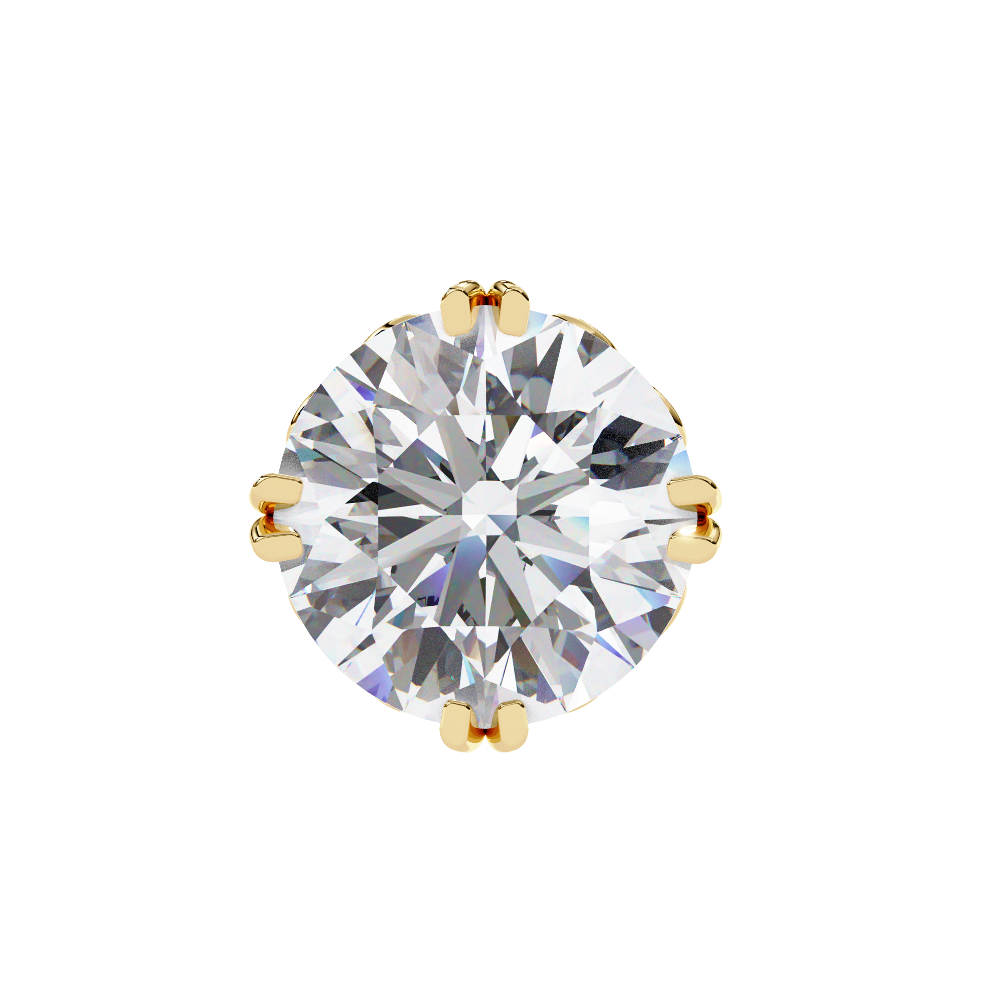 Pure Brilliance 2.57 Carat E Color VVS2 Round Lab Grown Diamond Stud Earrings