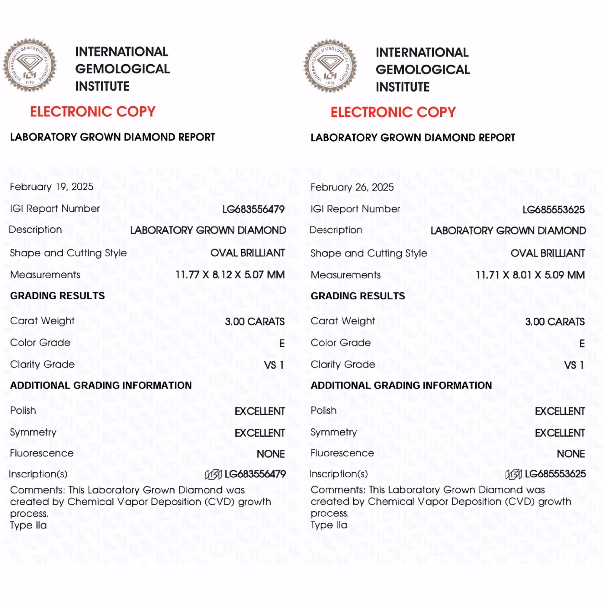 Solitairekart 3+3 Carat E Color, VS1 Clarity Combo Lab Grown Diamond For Studs