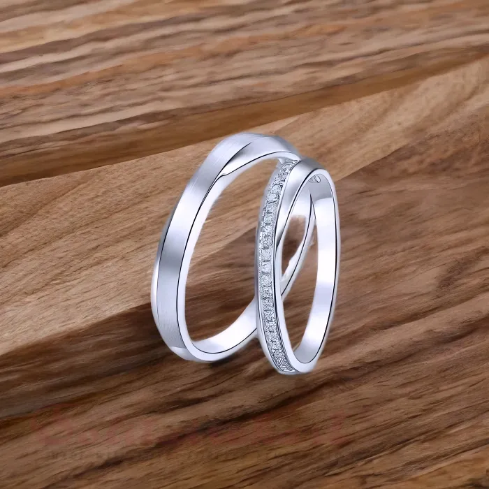 Solitairekart Platinum Cross Style Band Ring 3.518gm For Unisex.