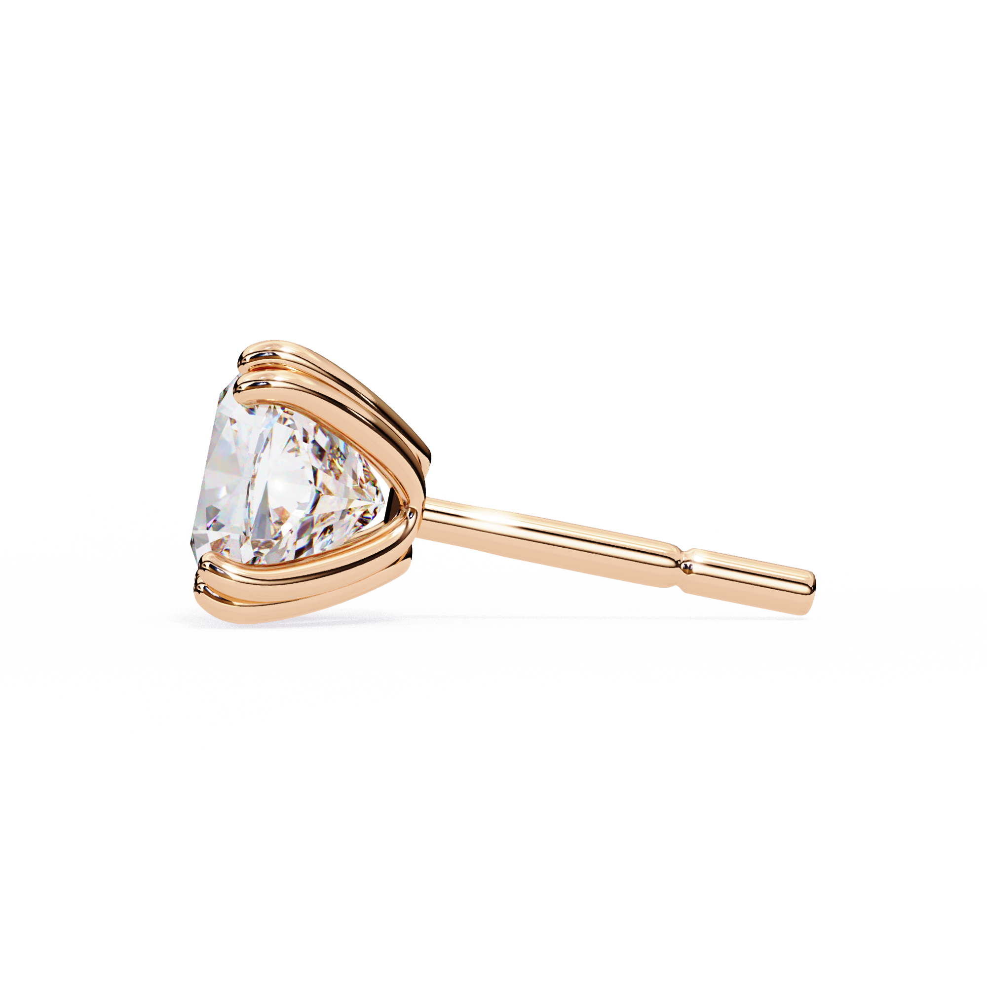 2.24 Carat Cushion Shape F Color VS1 Clarity Lab Grown Diamond Stud Earrings