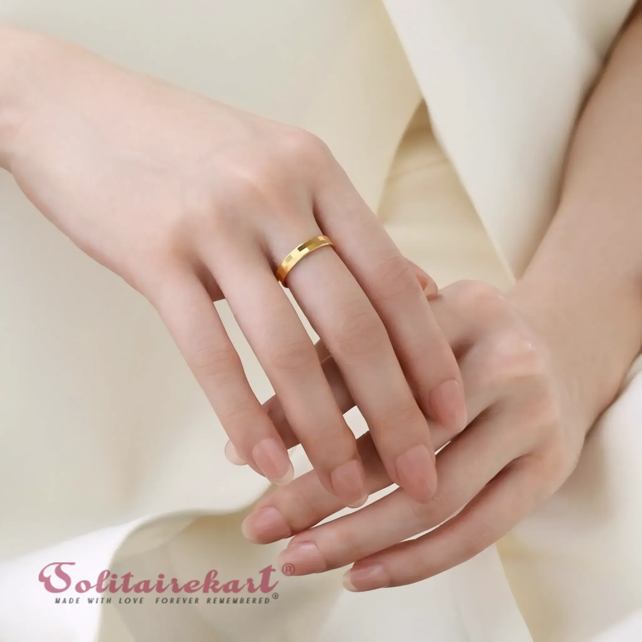 14K 3.93Grams Gold Couple Rings – Elegant Band Design