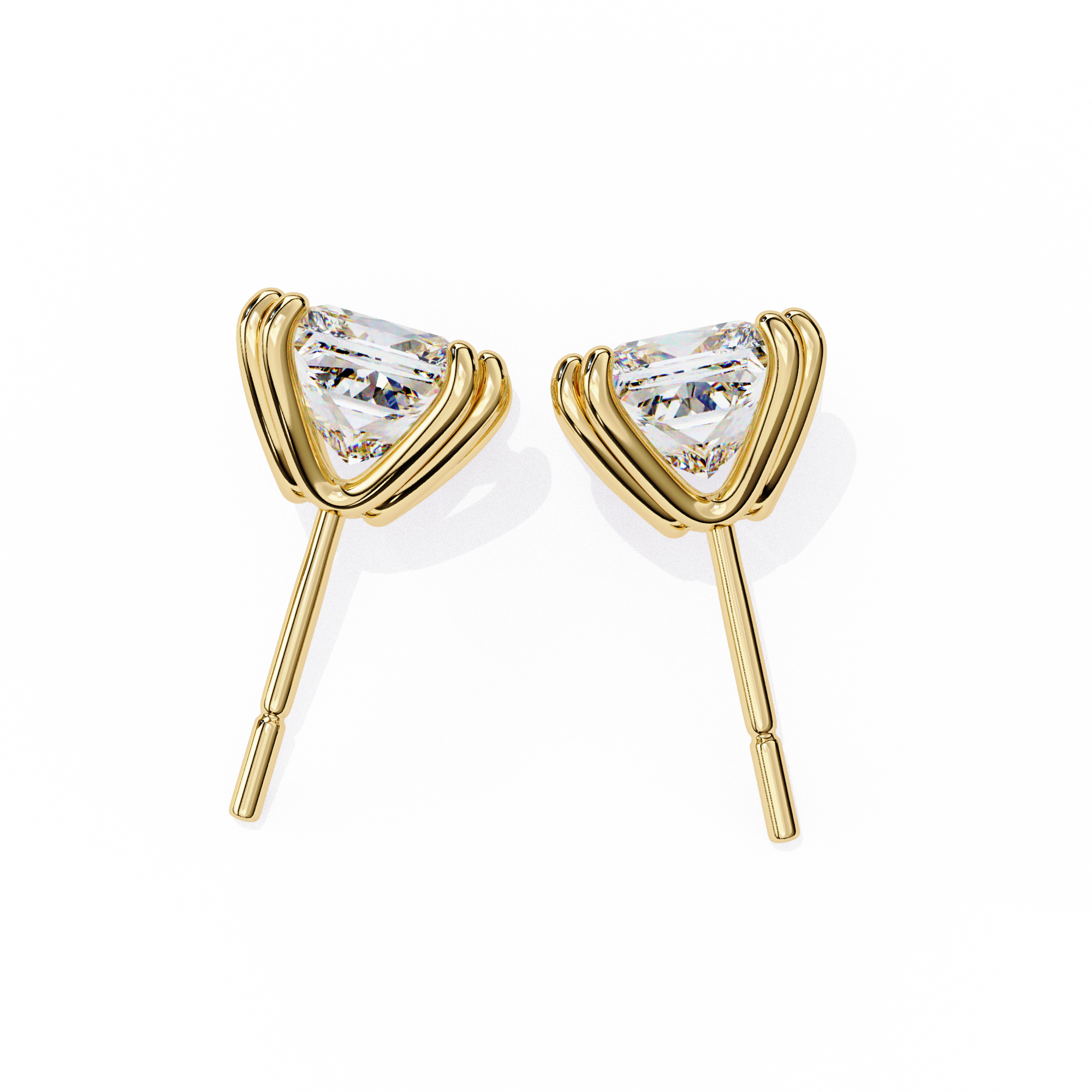 Solitairekart 3.04ct Princess Cut Diamond Studs