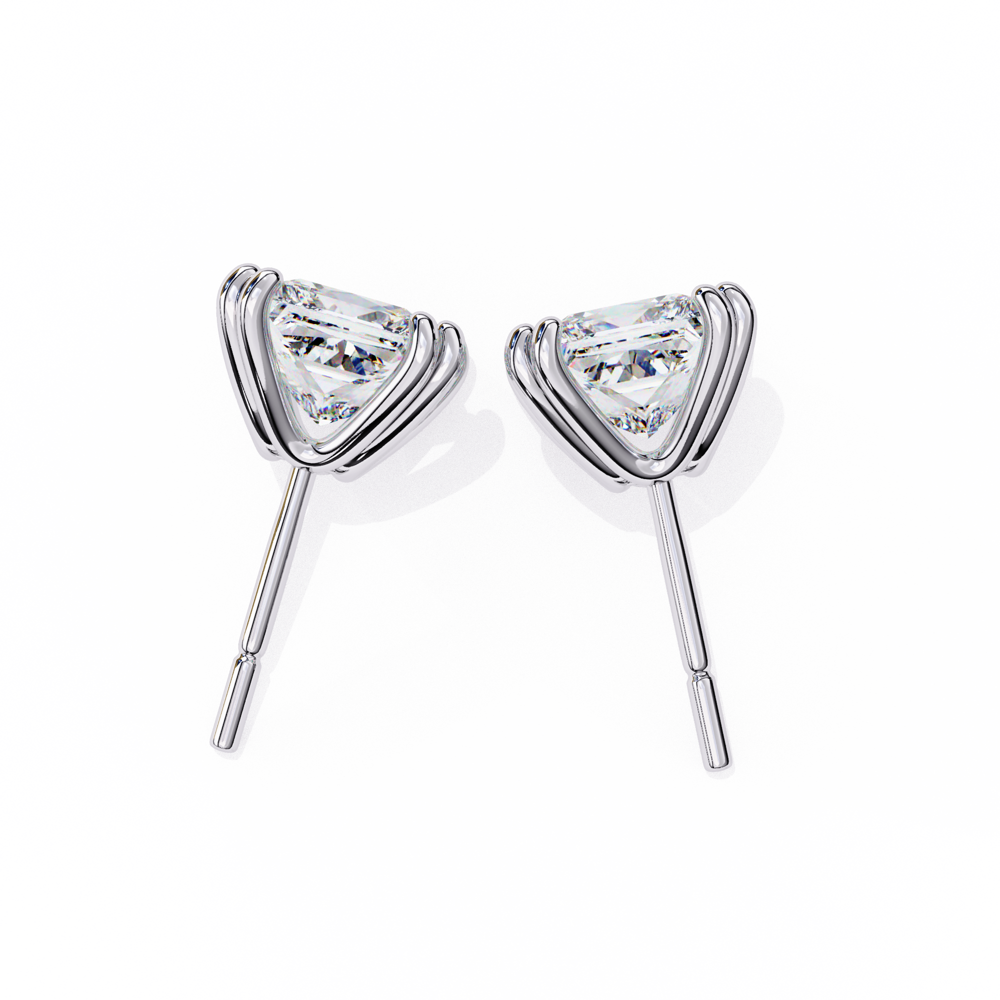 Solitairekart 3.04ct Princess Cut Diamond Studs