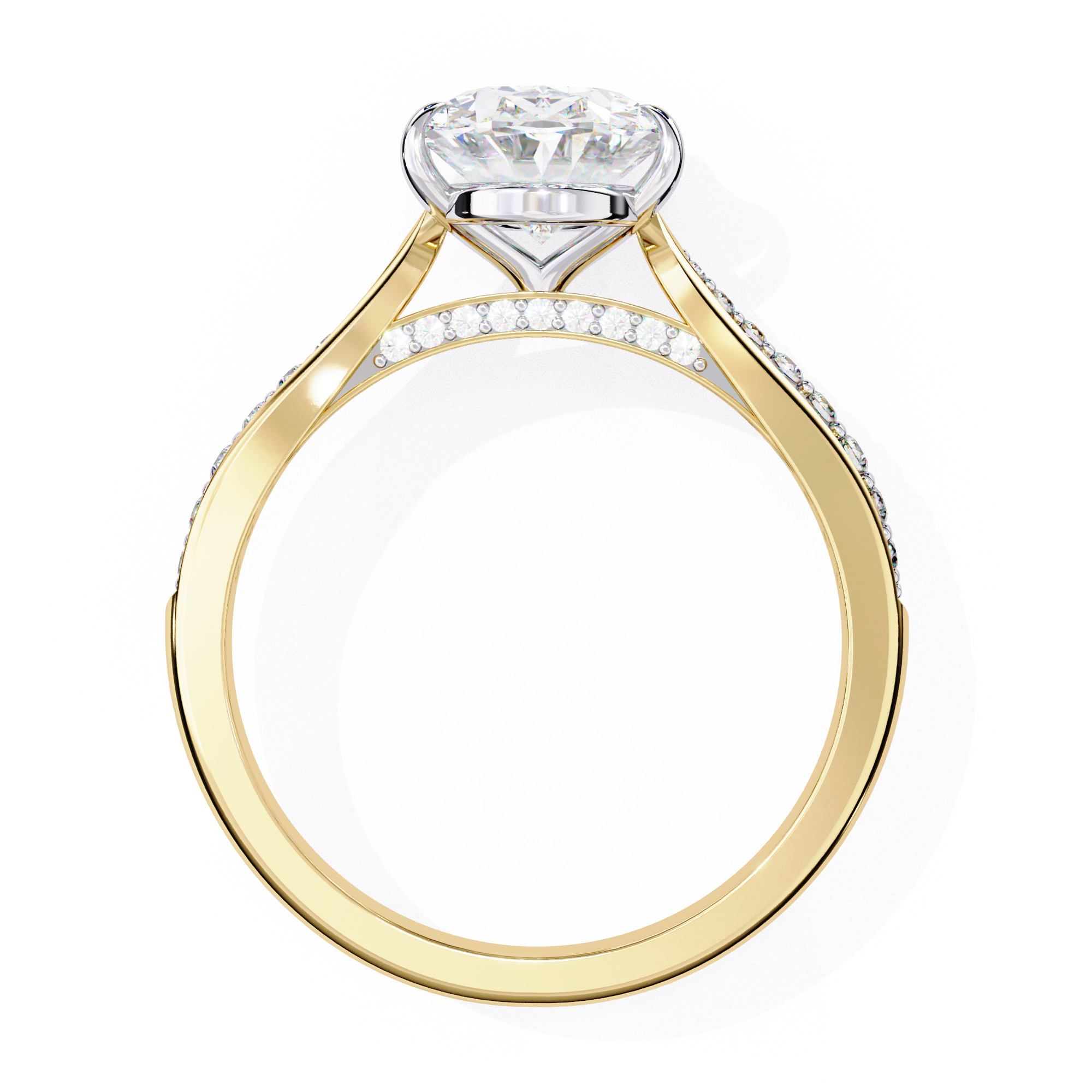 Elegant 1.98 Carat Oval Lab Grown Diamond Solitaire Engagement Ring
