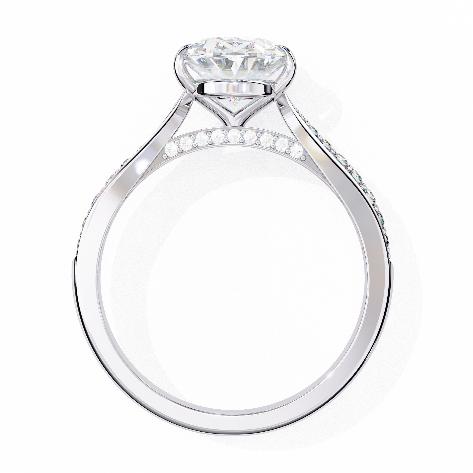 Elegant 1.98 Carat Oval Lab Grown Diamond Solitaire Engagement Ring