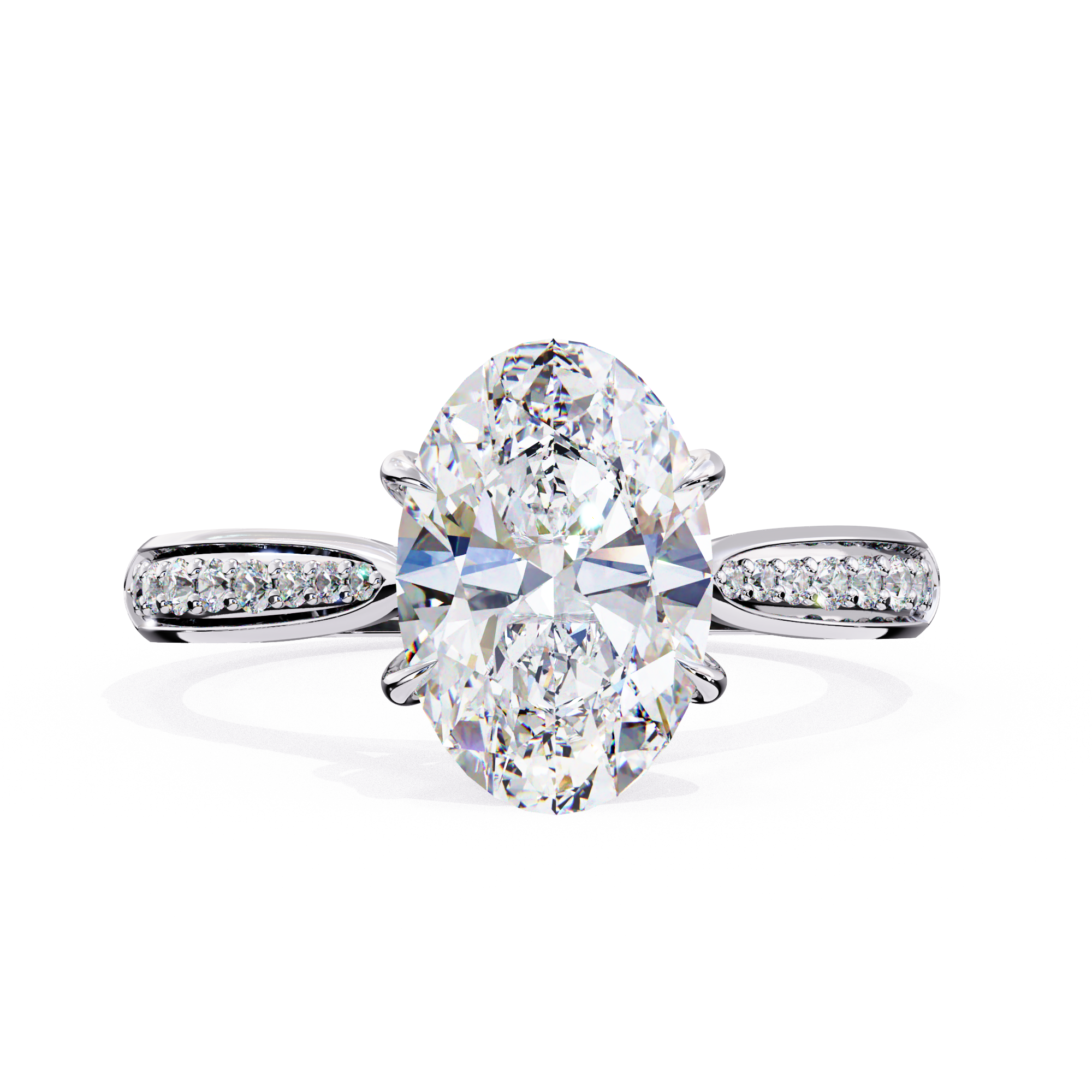 Elegant 1.98 Carat Oval Lab Grown Diamond Solitaire Engagement Ring