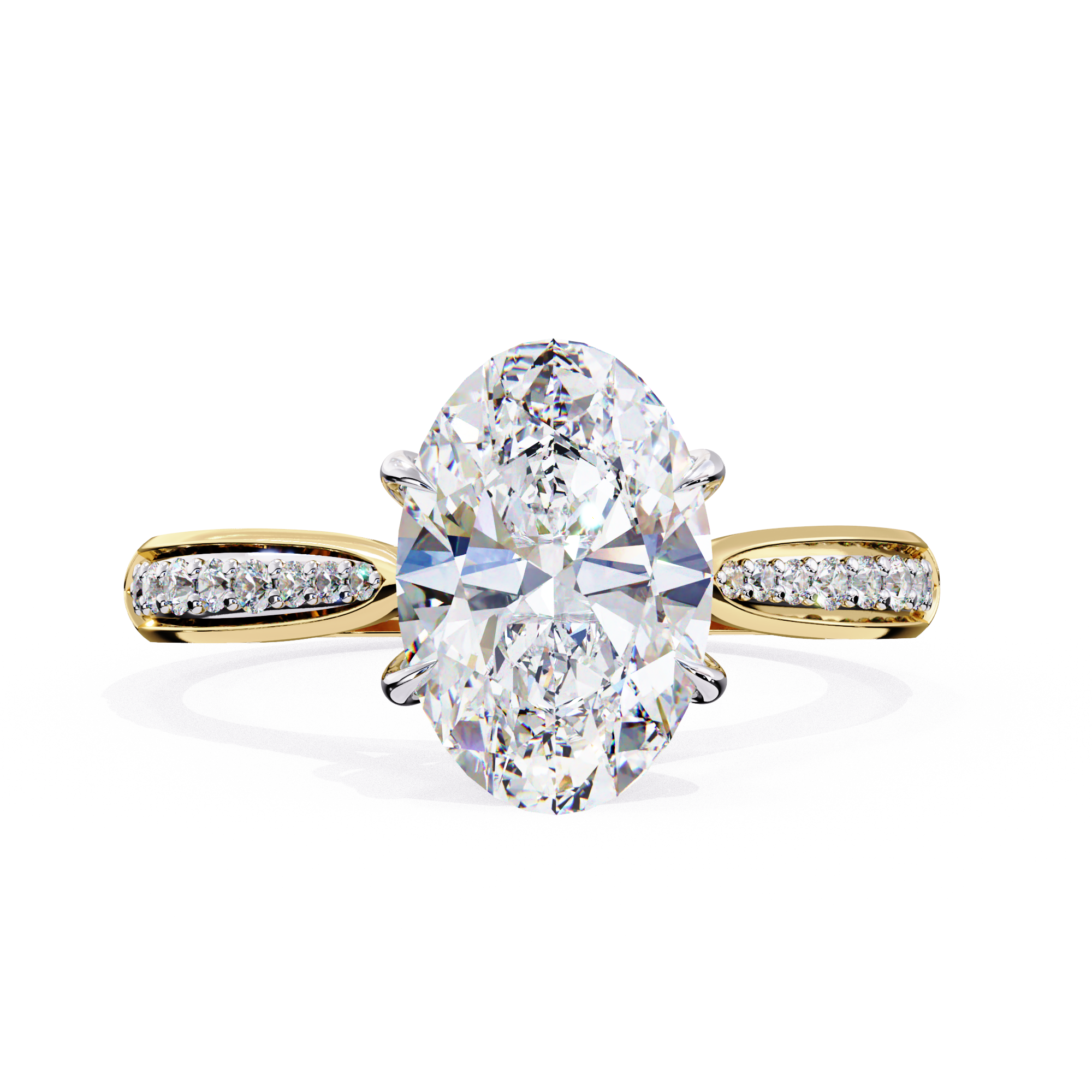 Elegant 1.98 Carat Oval Lab Grown Diamond Solitaire Engagement Ring