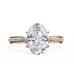Solitairekart 2.03ct Oval Cut Natural Diamond Ring - H Color, VS1 Clarity