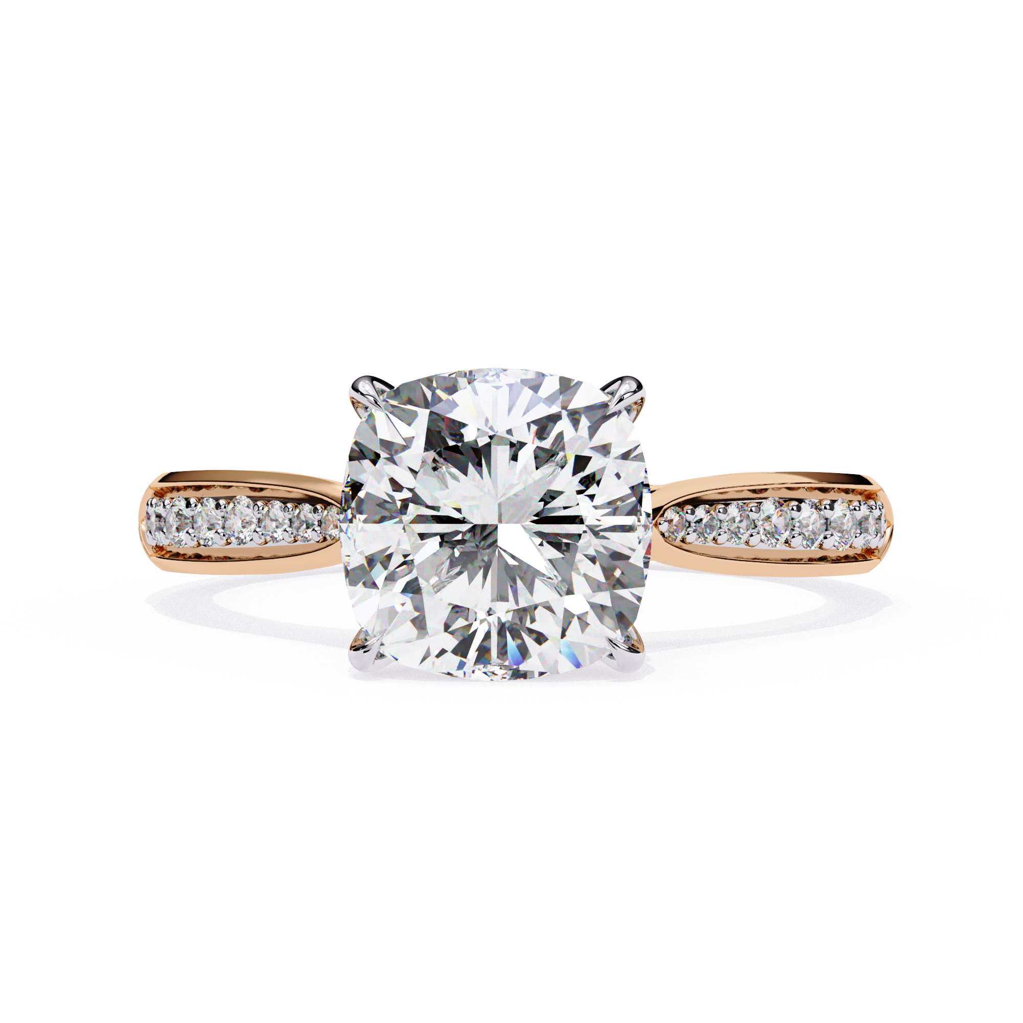 Elegant 1.96 Carat Cushion Lab Grown Diamond Solitaire Engagement Ring