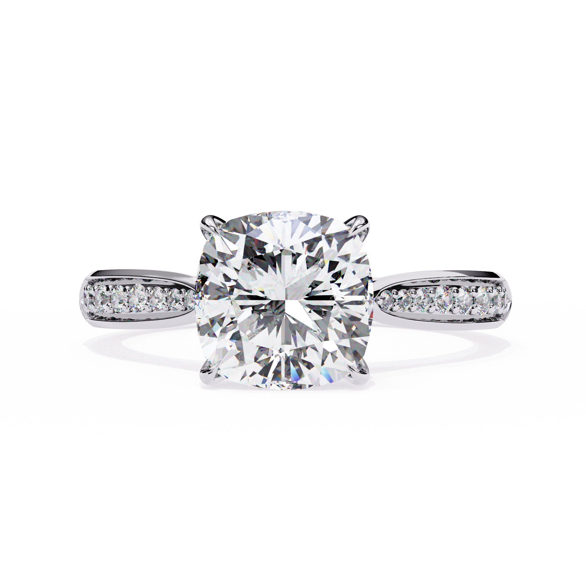 Elegant 1.96 Carat Cushion Lab Grown Diamond Solitaire Engagement Ring