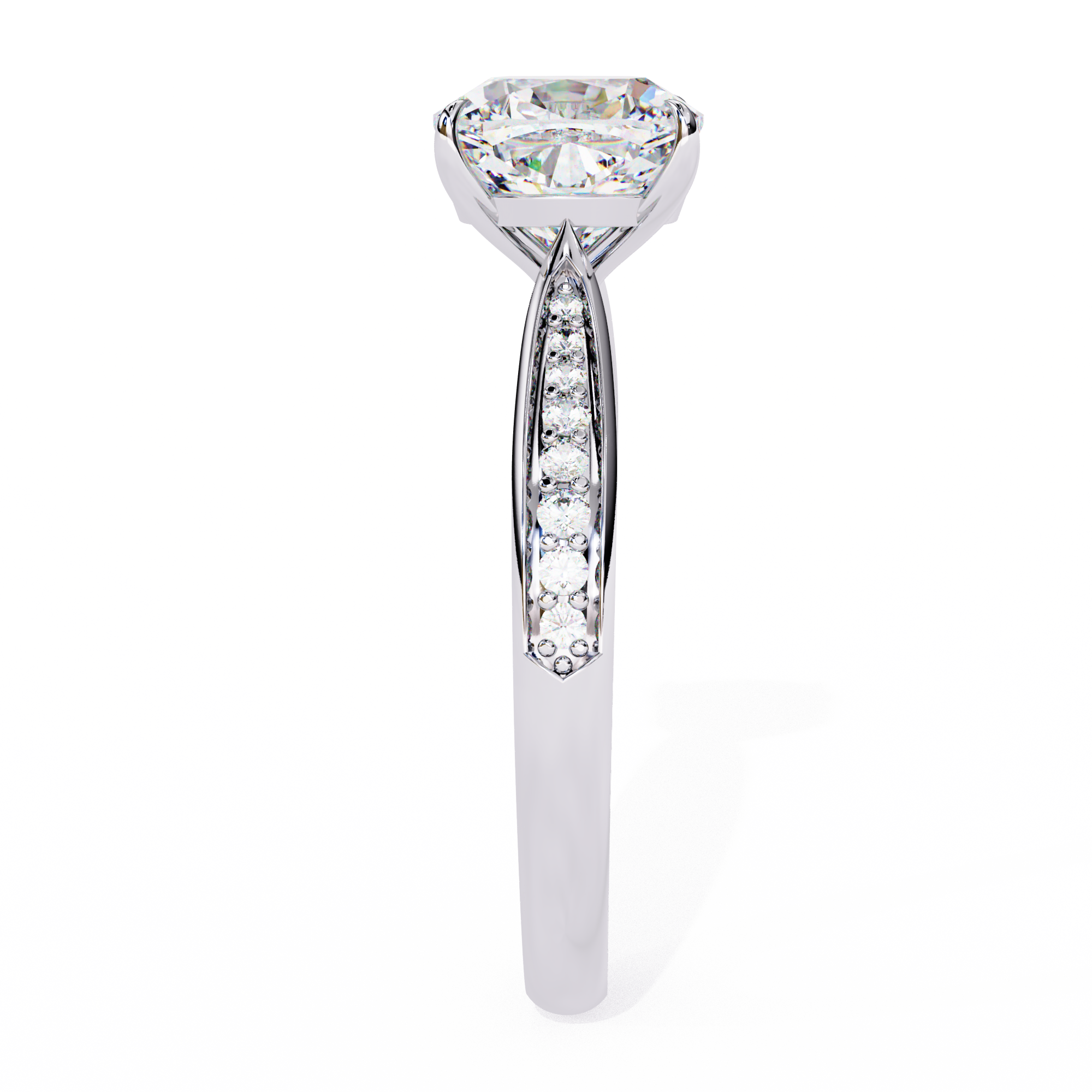 Elegant 1.96 Carat Cushion Lab Grown Diamond Solitaire Engagement Ring