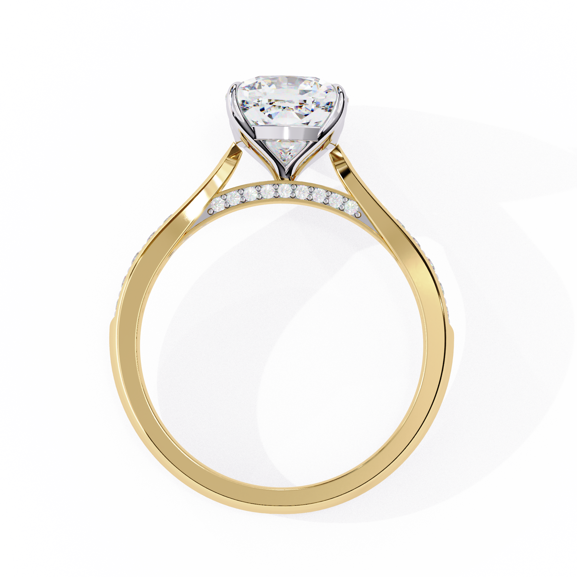 Elegant 1.96 Carat Cushion Lab Grown Diamond Solitaire Engagement Ring