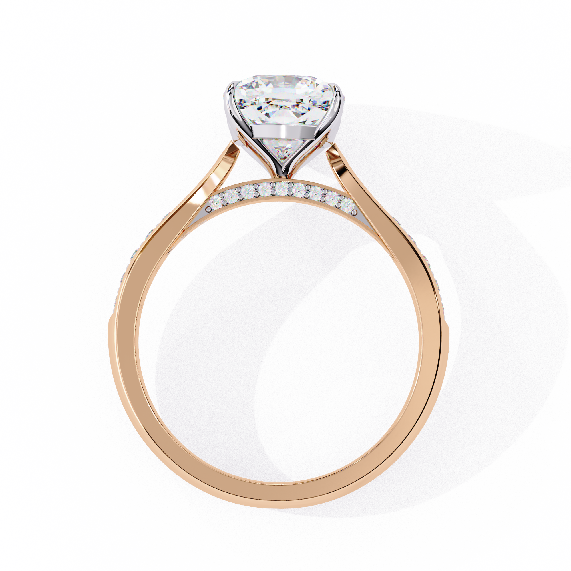 Elegant 1.96 Carat Cushion Lab Grown Diamond Solitaire Engagement Ring
