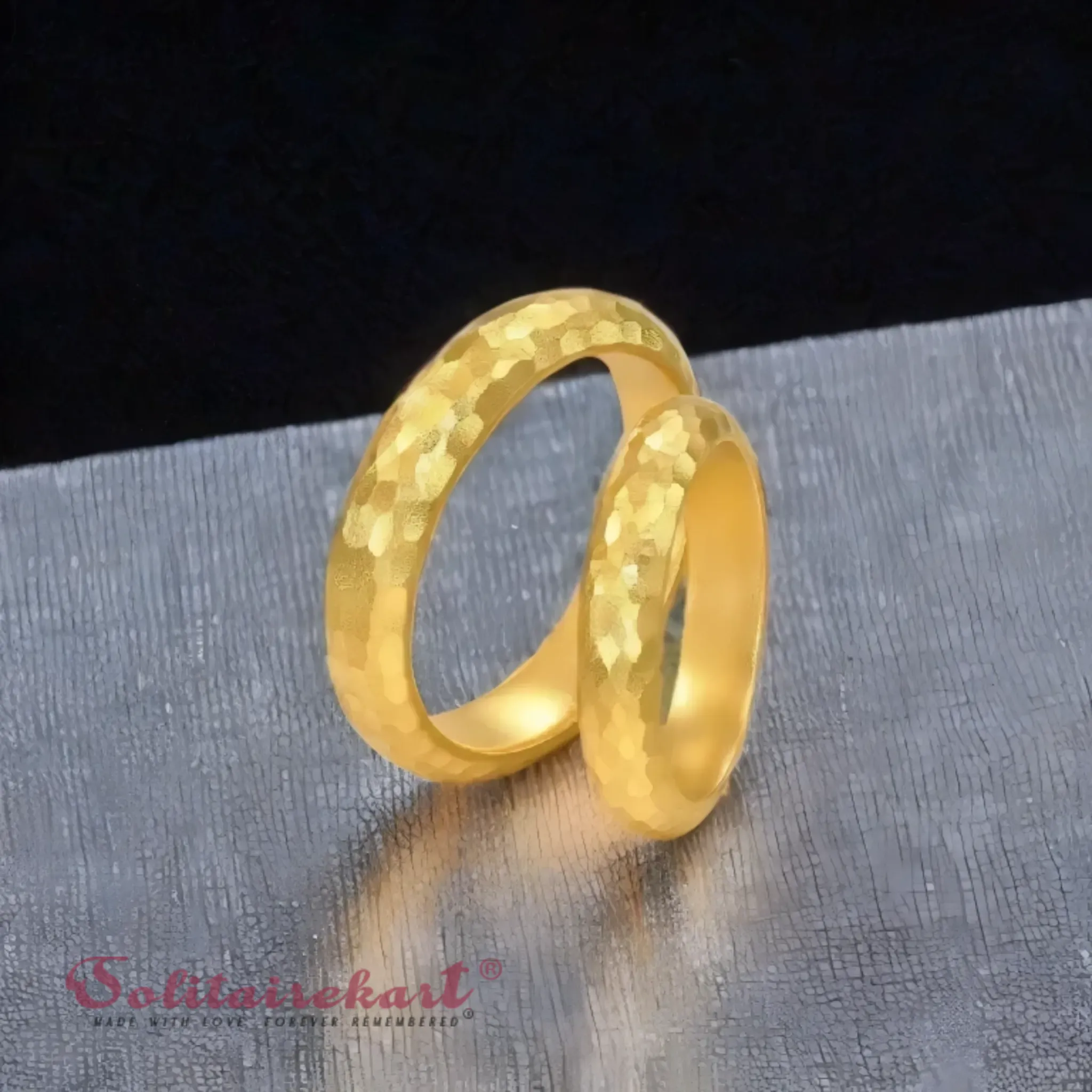 14K 11.42Grams Gold Couple Rings – Elegant Band Design
