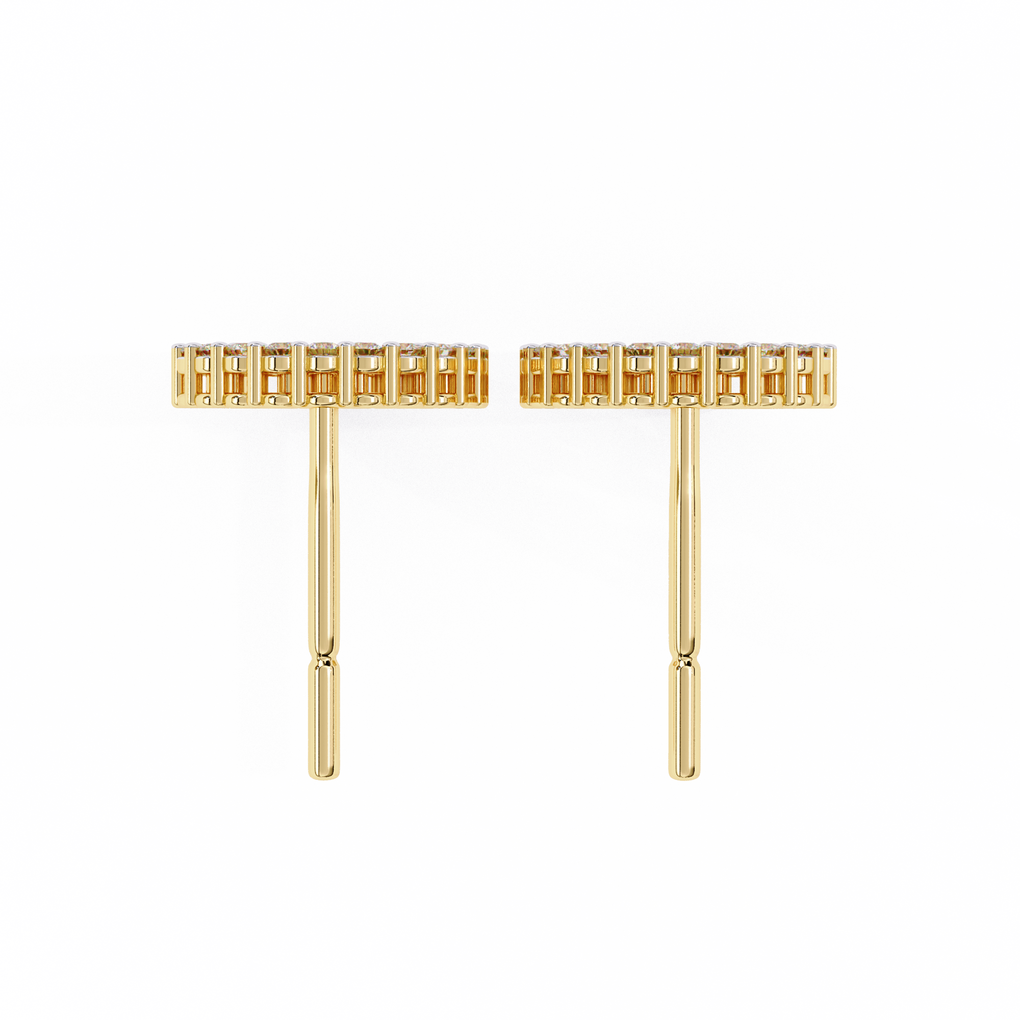 0.30ct Circle Illusion Hoop Diamond Studs | Solitairekart