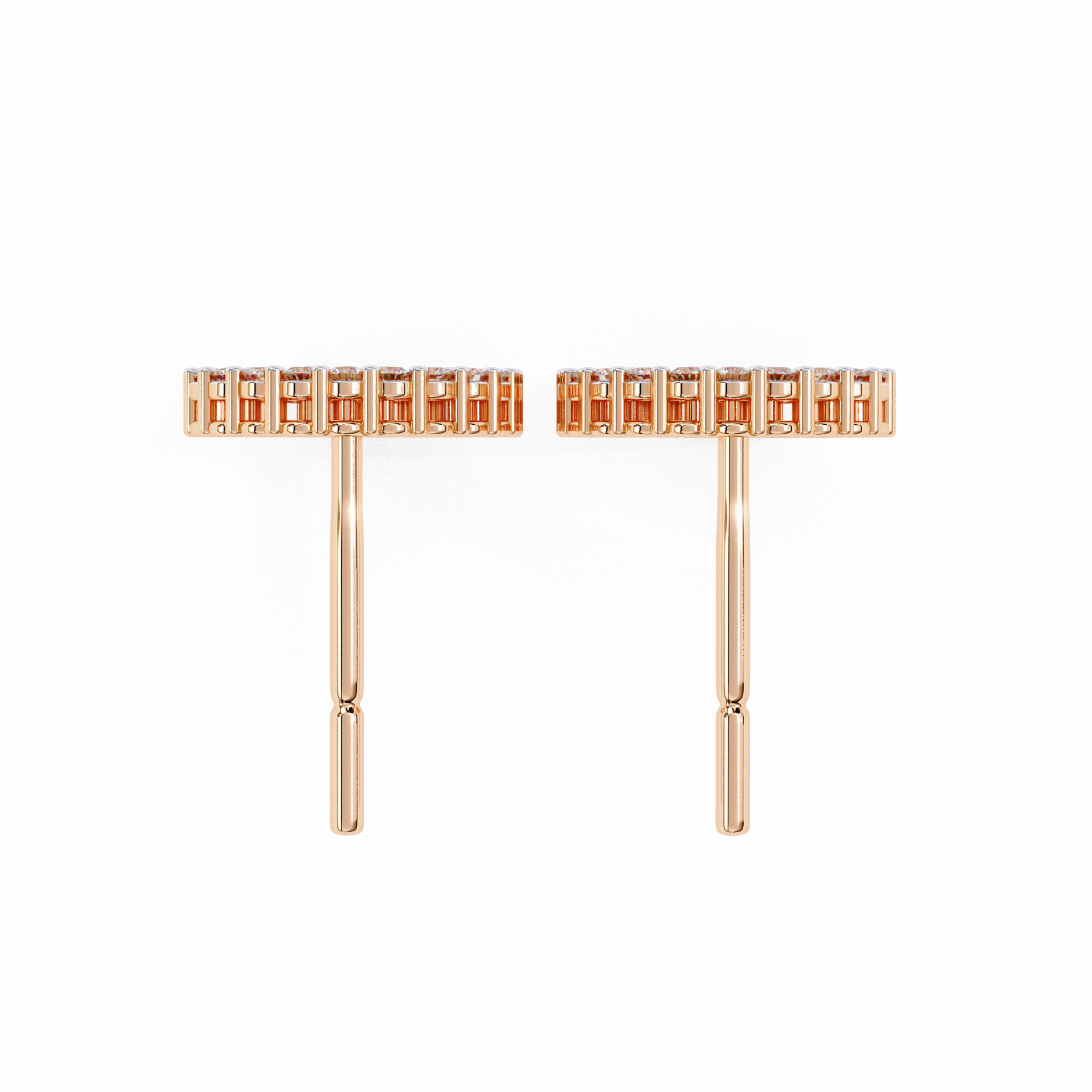 0.30ct Circle Illusion Hoop Diamond Studs | Solitairekart